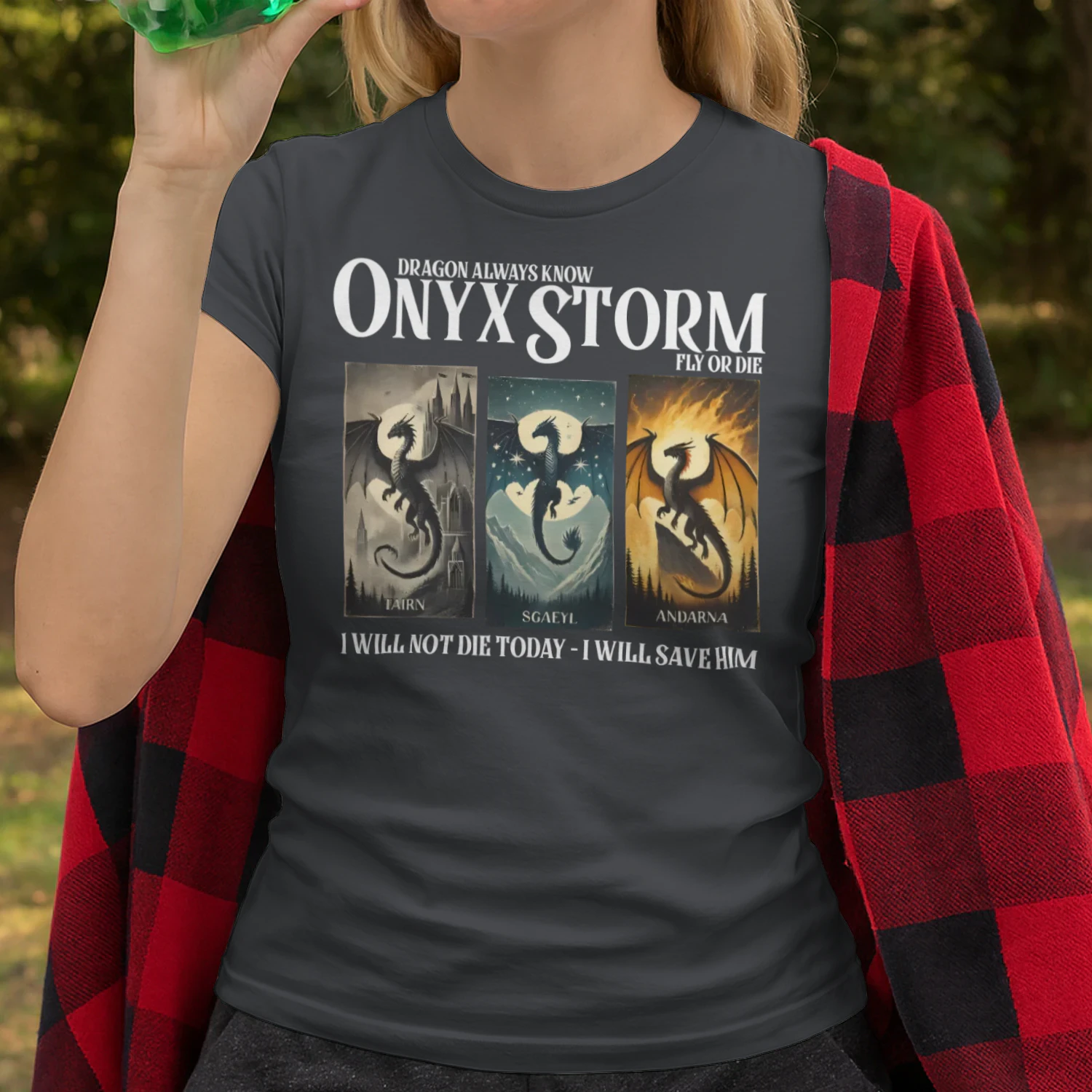 Onyx Storm Heavy Cotton Dark Colors T-shirt 1 Side, The Empyrean Series Gildan Tee, Fantasy Romance Book Shirt, Book Lover Gifts
