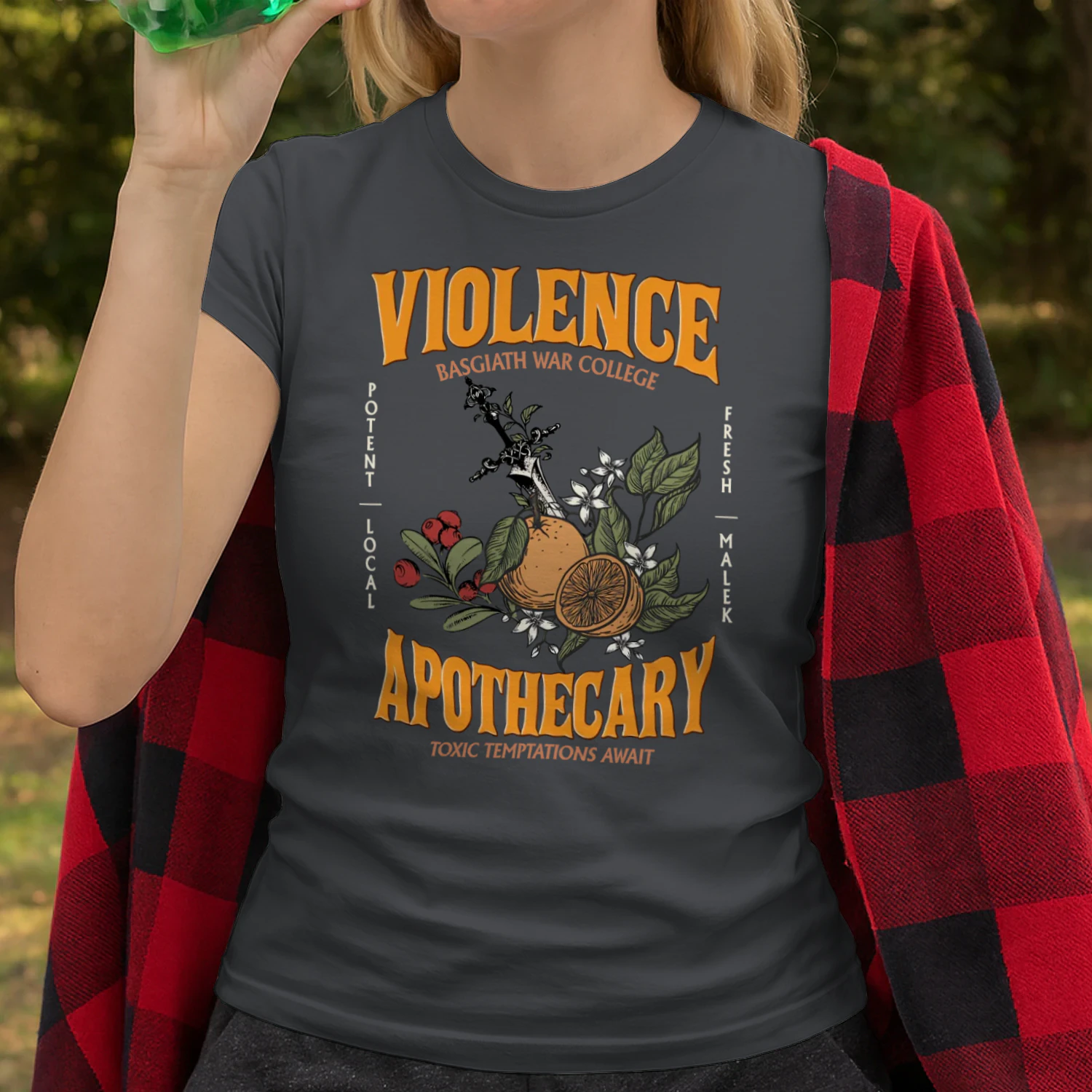 Violence Apothecary Heavy Cotton Dark Colors T-shirt 1 Side, The Apothecary Diaries Gildan Tee, Historical Fiction Book Shirt, Book Lover Gifts