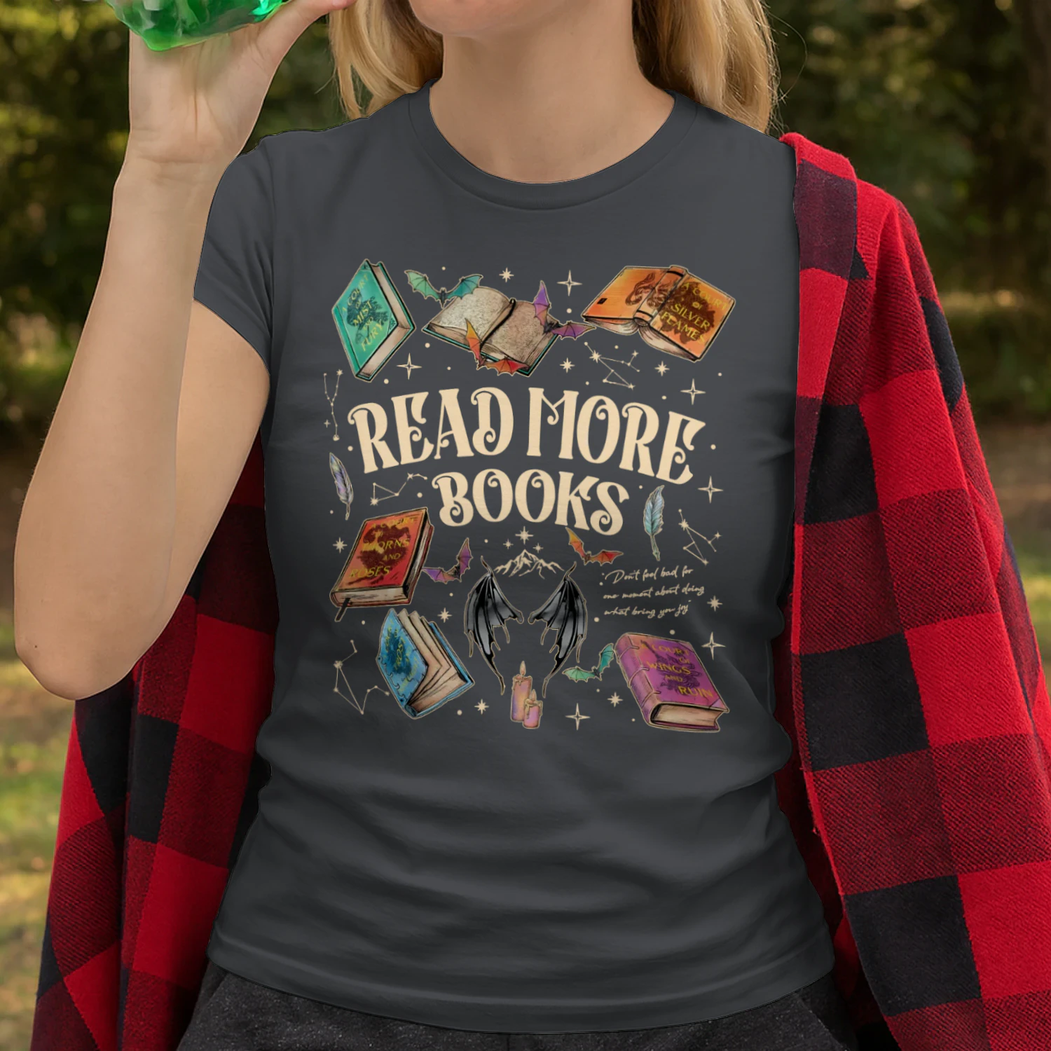 Read More Books Heavy Cotton Dark Colors T-shirt 2 Side, ACOTAR Gildan Tee, Fantasy Romance Book Shirt, Book Lover Gifts