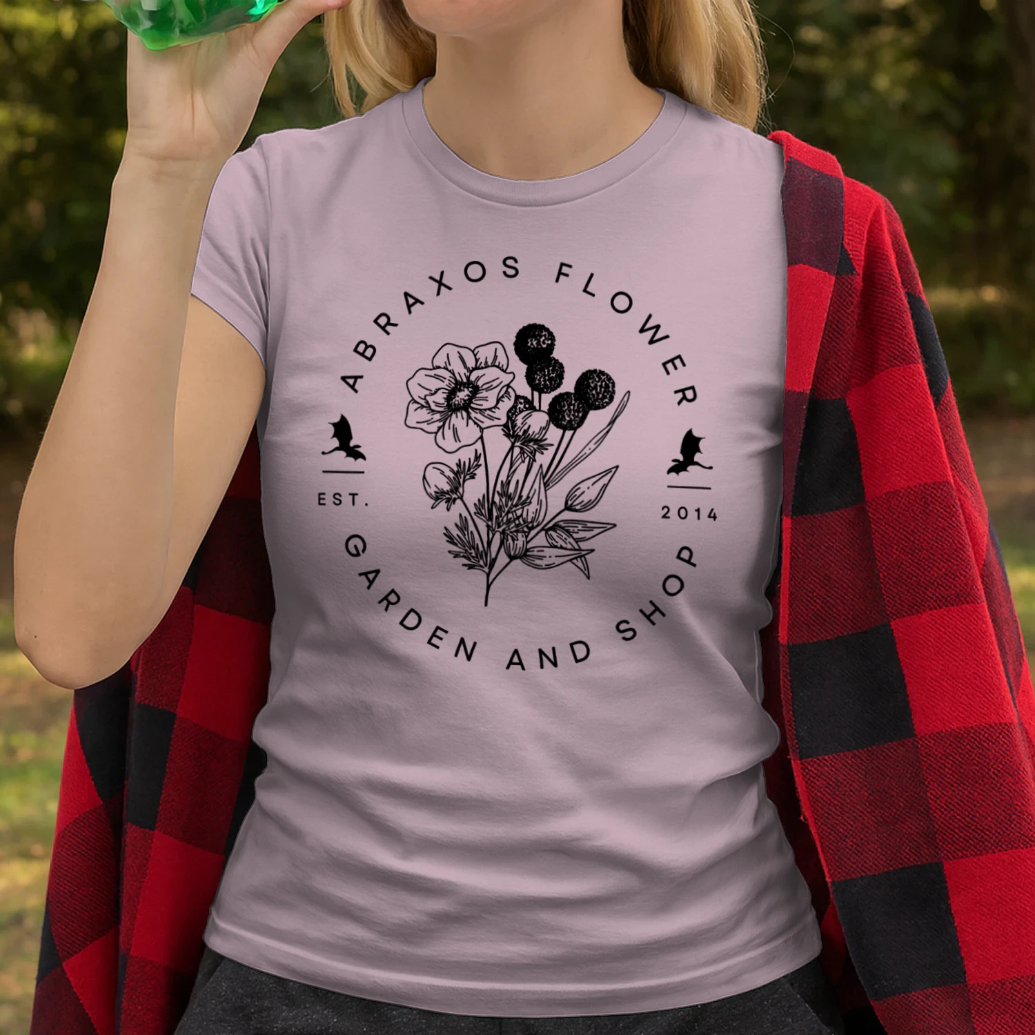 Abraxos Flower Heavy Cotton Light Colors T-shirt 2 Side, Throne of Glass Gildan Tee, Epic High Fantasy Book Shirt, Book Lover Gifts
