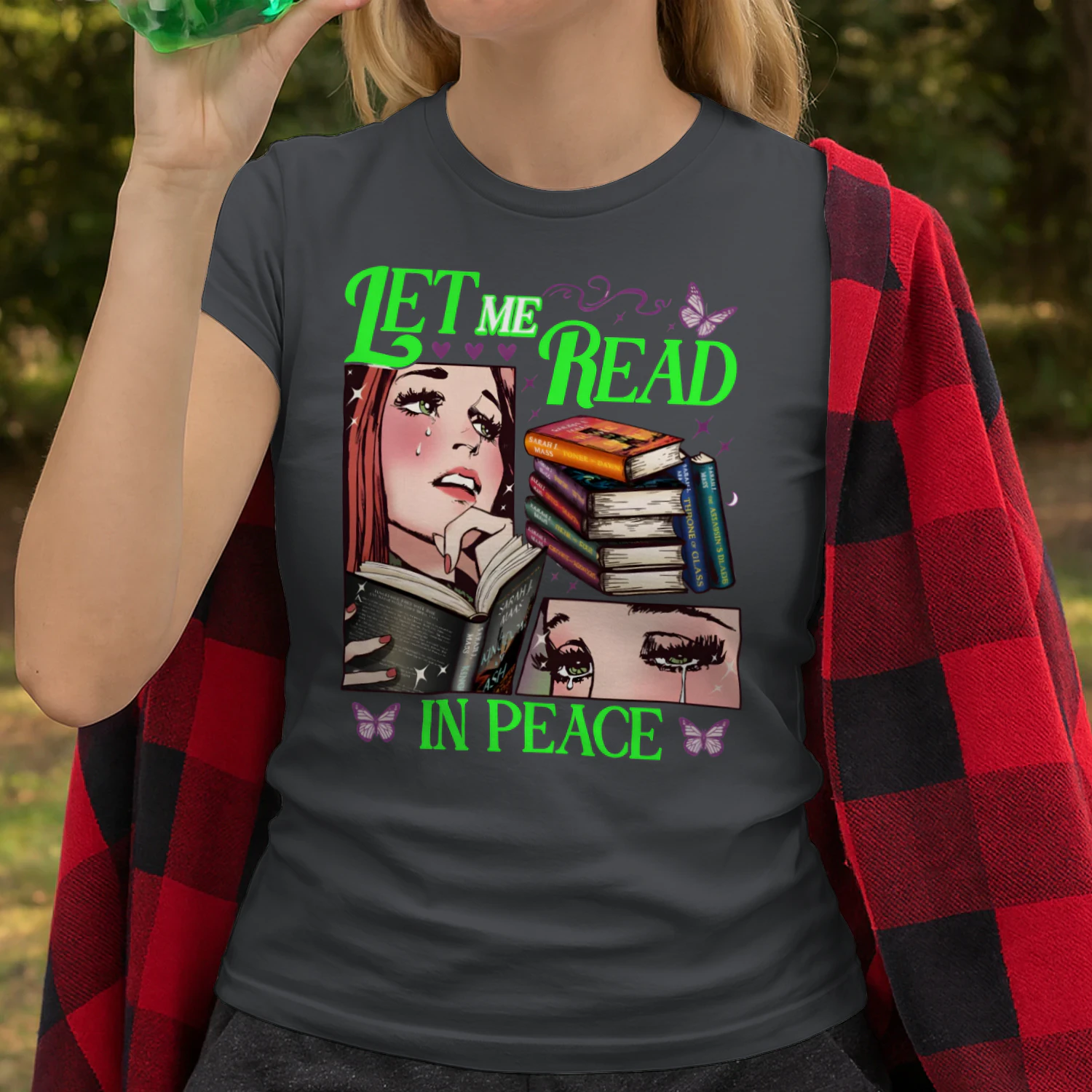 Let Me Read In Piece Heavy Cotton Dark Colors T-shirt 1 Side, Book Club Gildan Tee, Readers Club Shirt, Book Lover Gifts