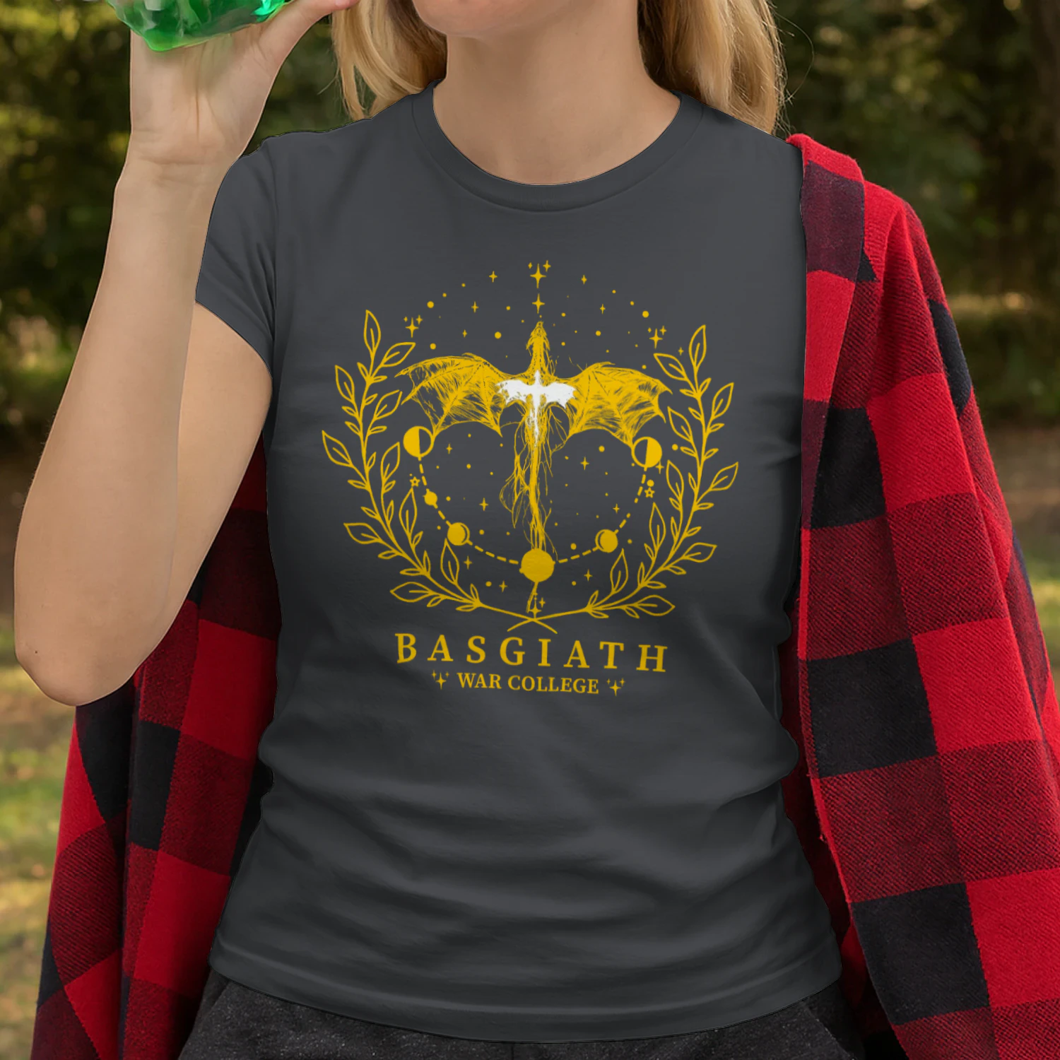 Basgiath War College Heavy Cotton Shirt 2 Side, Fourth Wing Series Tee, Romantasy Shirt, Book Lover Gifts