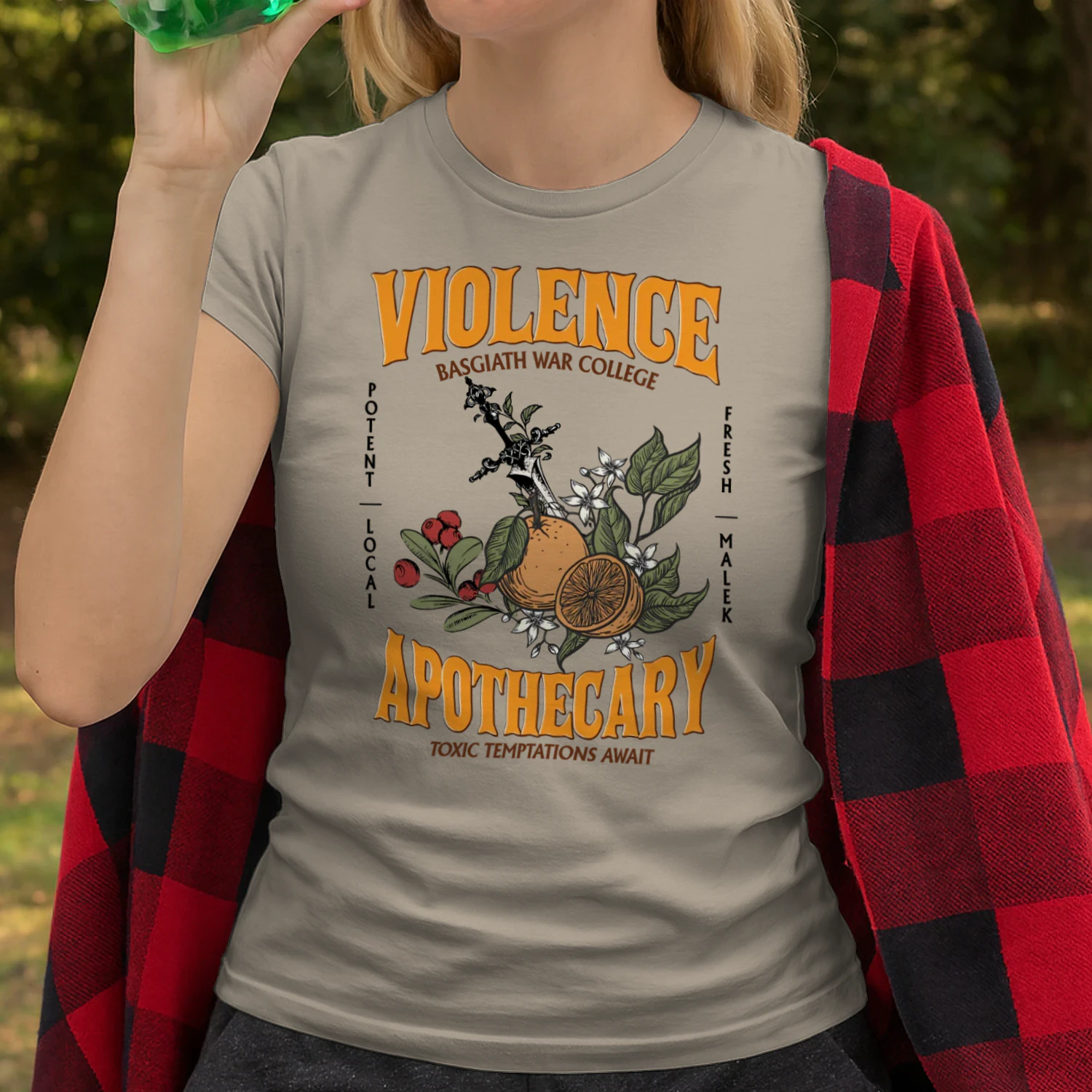 Violence Apothecary Heavy Cotton Light Colors T-shirt 1 Side, The Apothecary Diaries Gildan Tee, Historical Fiction Book Shirt, Book Gifts