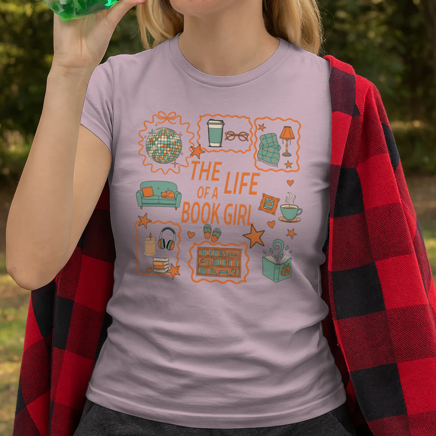 The Life Of A Book Girl Heavy Cotton Light Colors T-shirt 1 Side, World Tour Book Club Gildan Tee, Readers Club Shirt, Book Lover Gifts