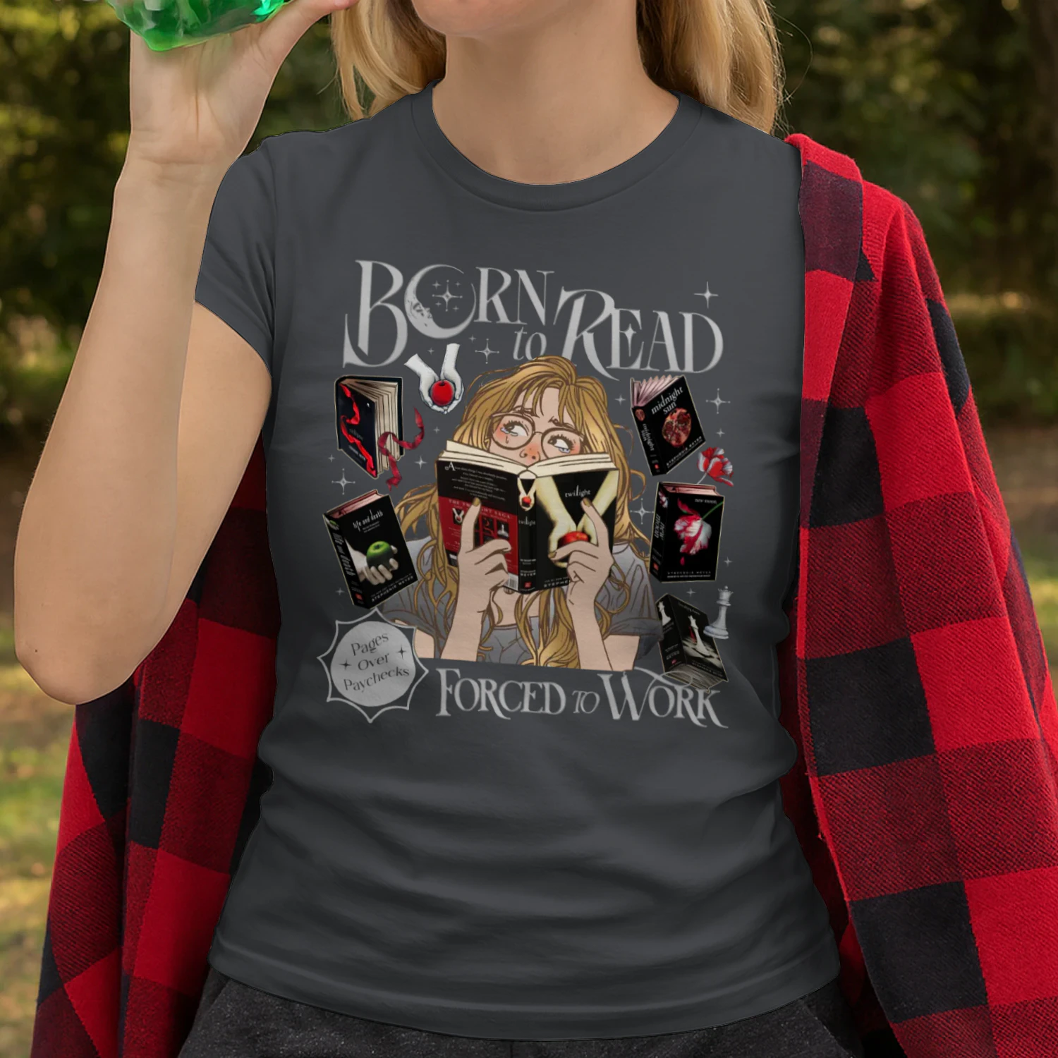 Twilight Series Heavy Cotton Dark Colors T-shirt 2 Side, Young Adult Gildan Tee, Fantasy Romance Book Shirt, Book Lover Gifts