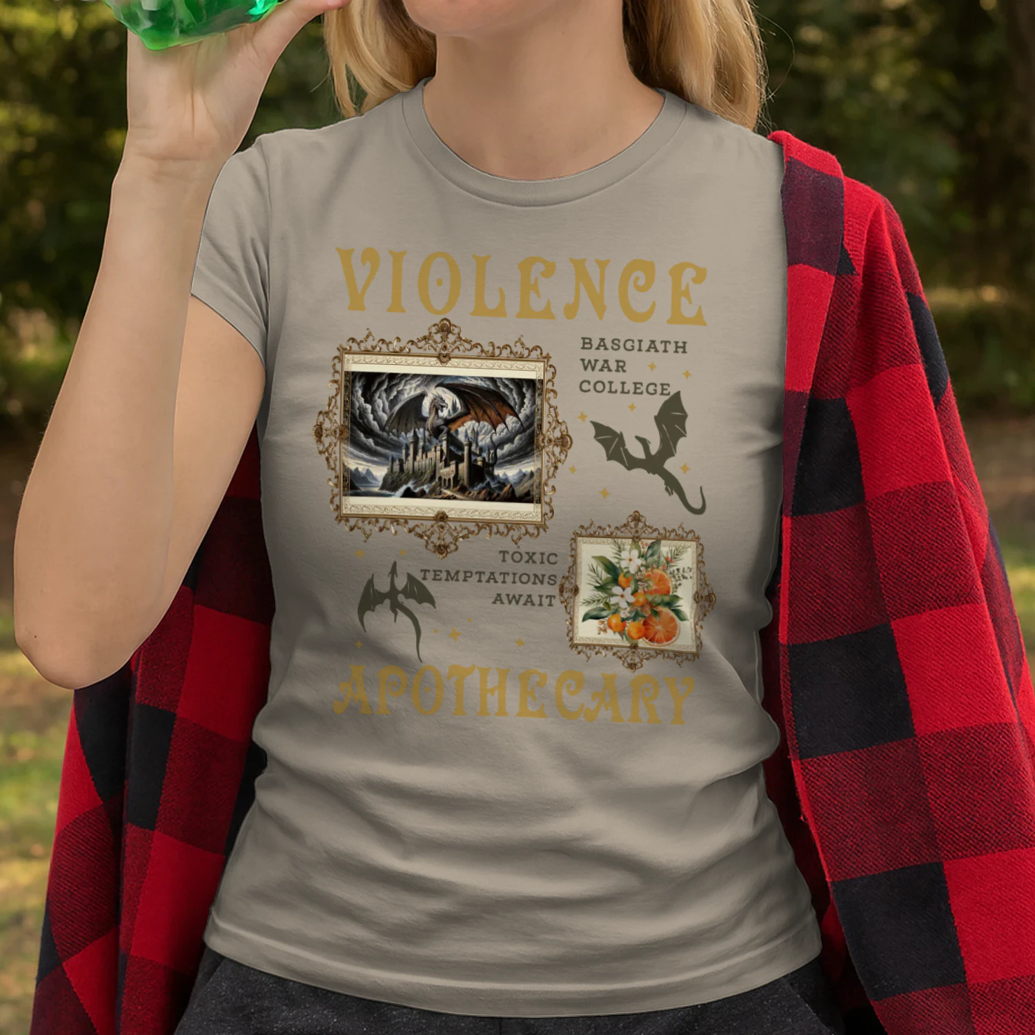 Violence Apothecary Heavy Cotton Light Colors T-shirt 1 Side, The Apothecary Diaries Gildan Tee, Historical Fiction Book Shirt, Book Gifts