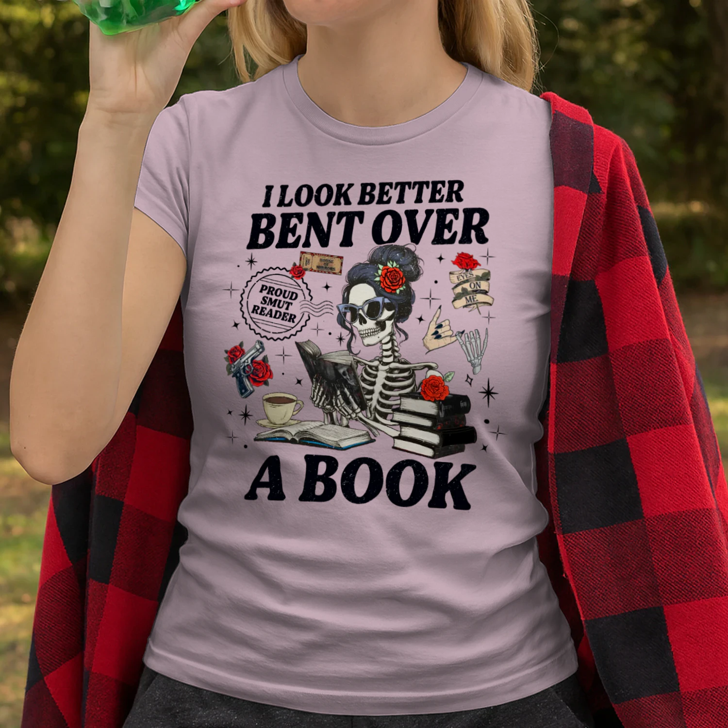 I Look Better Bent Over A Book Heavy Cotton Light Colors T-shirt 1 Side, Haunting Adeline Gildan Tee, Dark Romance Shirt, Book Lover Gifts
