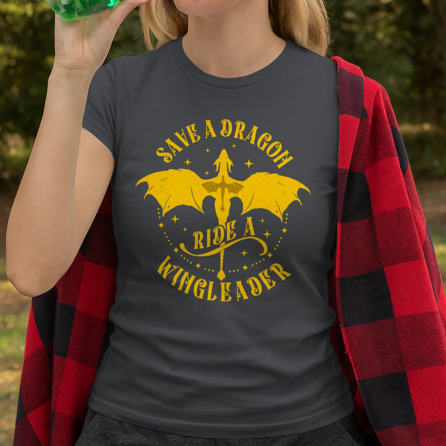 Ride A Wingleader Heavy Cotton Shirt 2 Side, Fourth Wing Tee, Romantasy Shirt, Book Lover Gifts