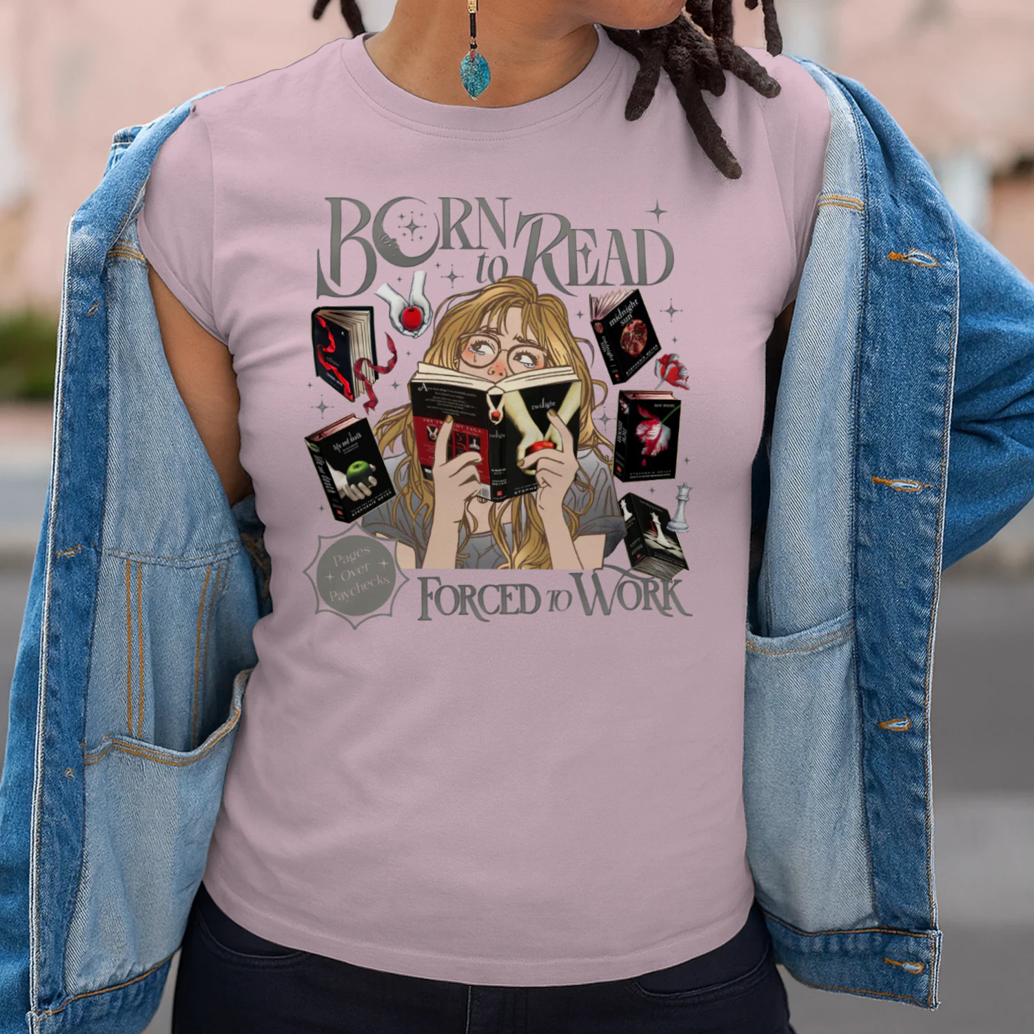 Twilight Series Heavy Cotton Light Colors T-shirt 2 Side, Young Adult Gildan Tee, Fantasy Romance Book Shirt, Book Lover Gifts