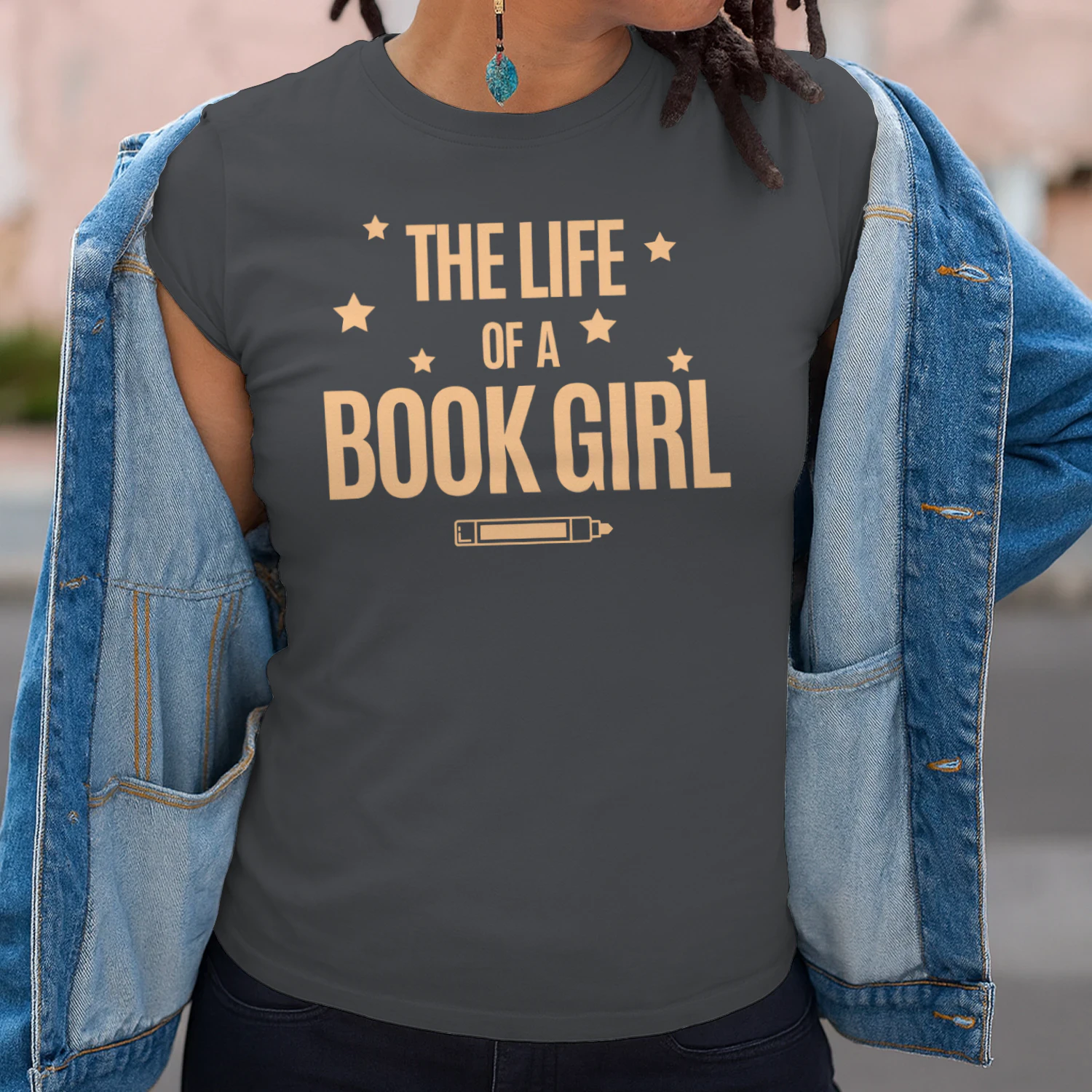 The Life Of A Book Girl V2 Heavy Cotton Dark Colors T-shirt 1 Side, World Tour Book Club Gildan Tee, Readers Club Shirt, Book Lover Gifts