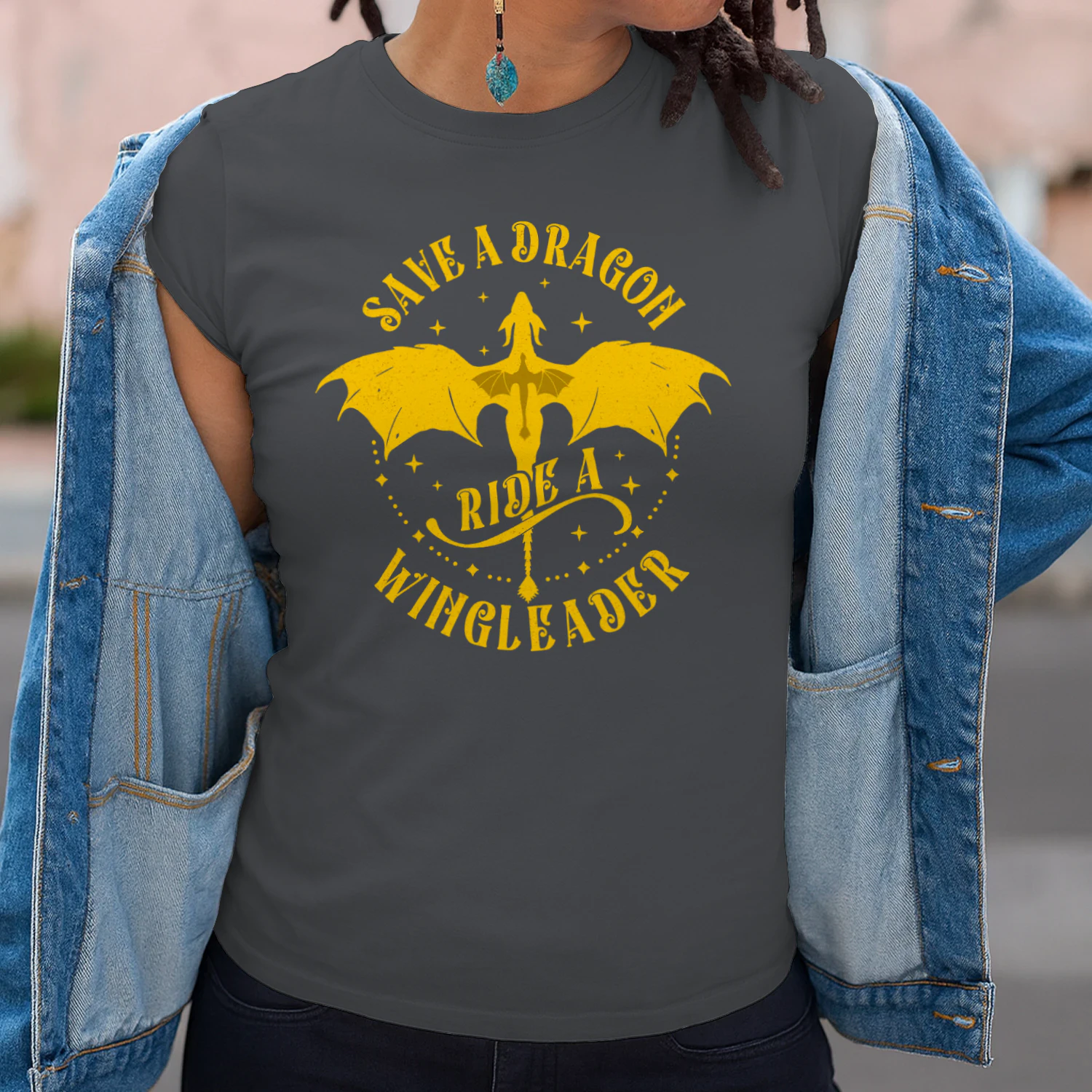 Ride A Wingleader Heavy Cotton Shirt 2 Side, Fourth Wing Tee, Romantasy Shirt, Book Lover Gifts
