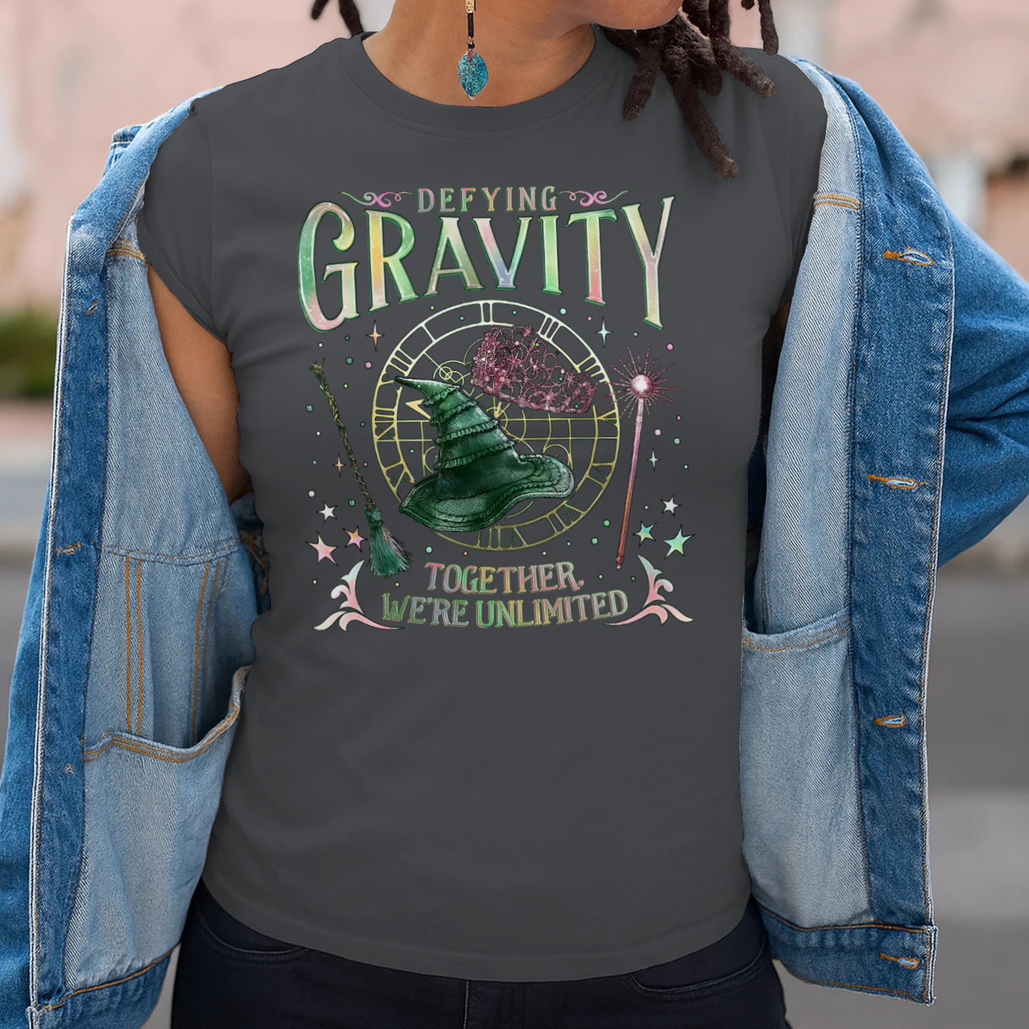 Wicked Witch of the West Heavy Cotton T-shirt 1 Side, Defying Gravity Tee, Political Fantasy Book Shirt, Book Lover Gifts