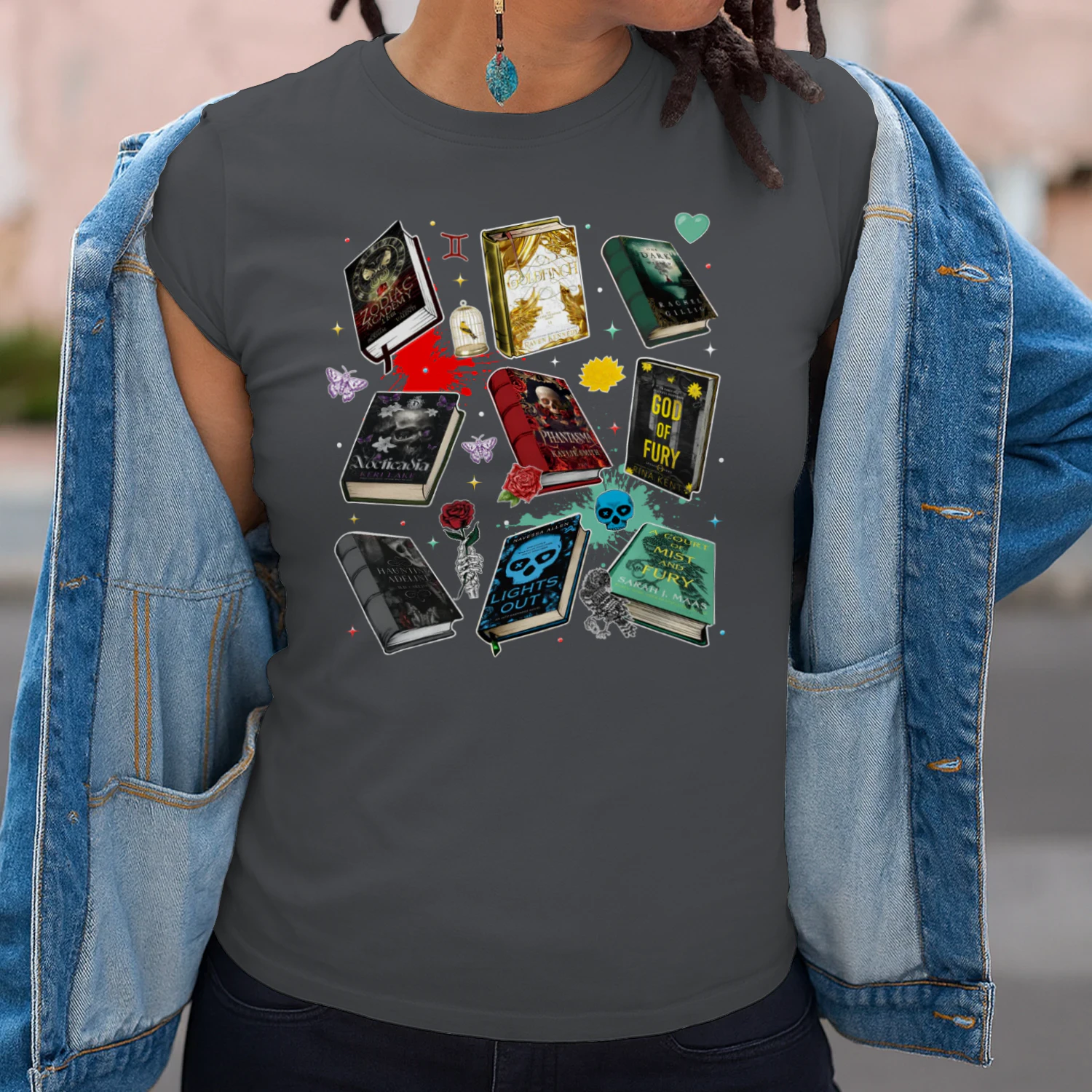Romantasy Book Heavy Cotton T-shirt 1 Side, Classic Literature Gildan Tee, Young Adult Book Shirt, Book Lover Gifts