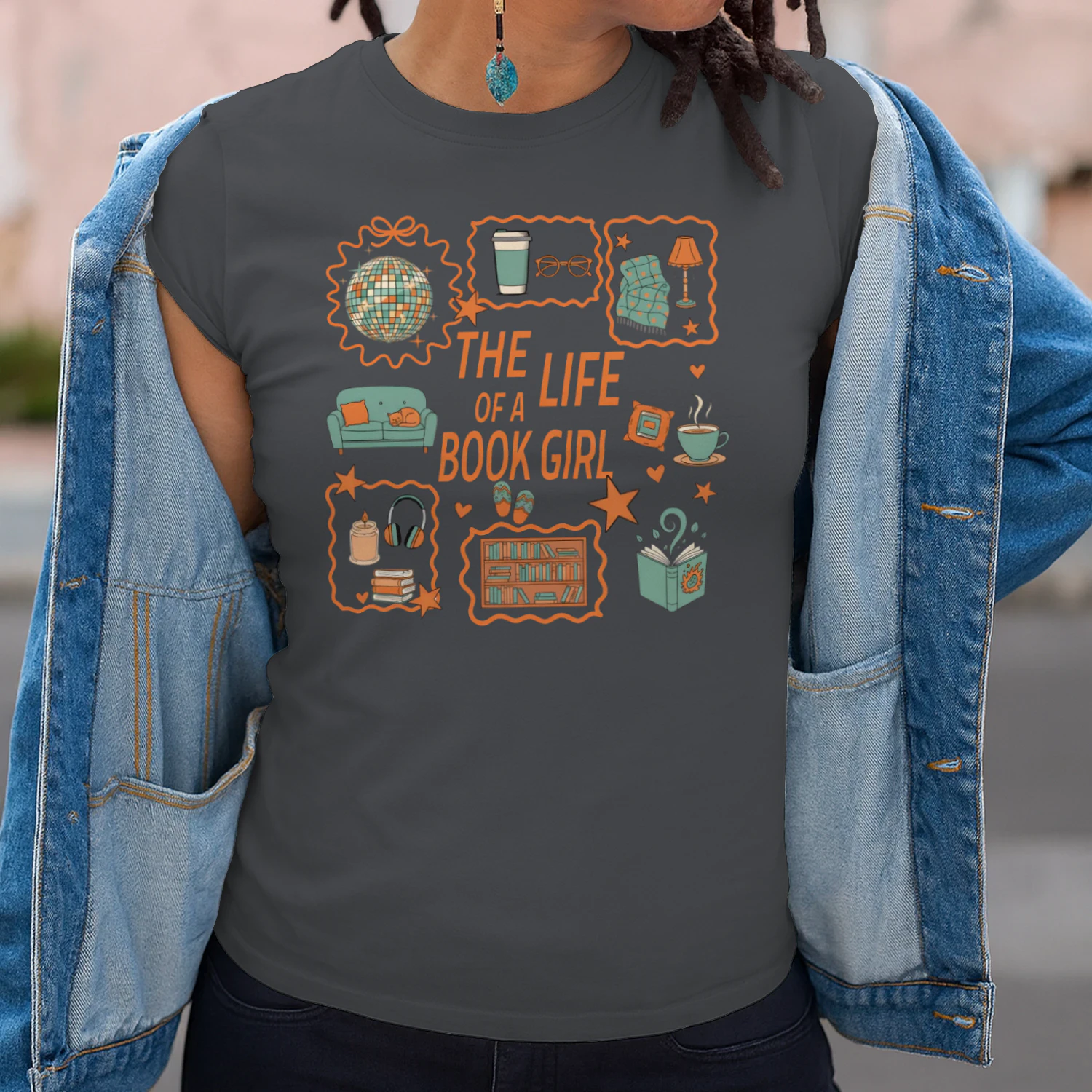 The Life Of A Book Girl Heavy Cotton Dark Colors T-shirt 1 Side, World Tour Book Club Gildan Tee, Readers Club Shirt, Book Lover Gifts
