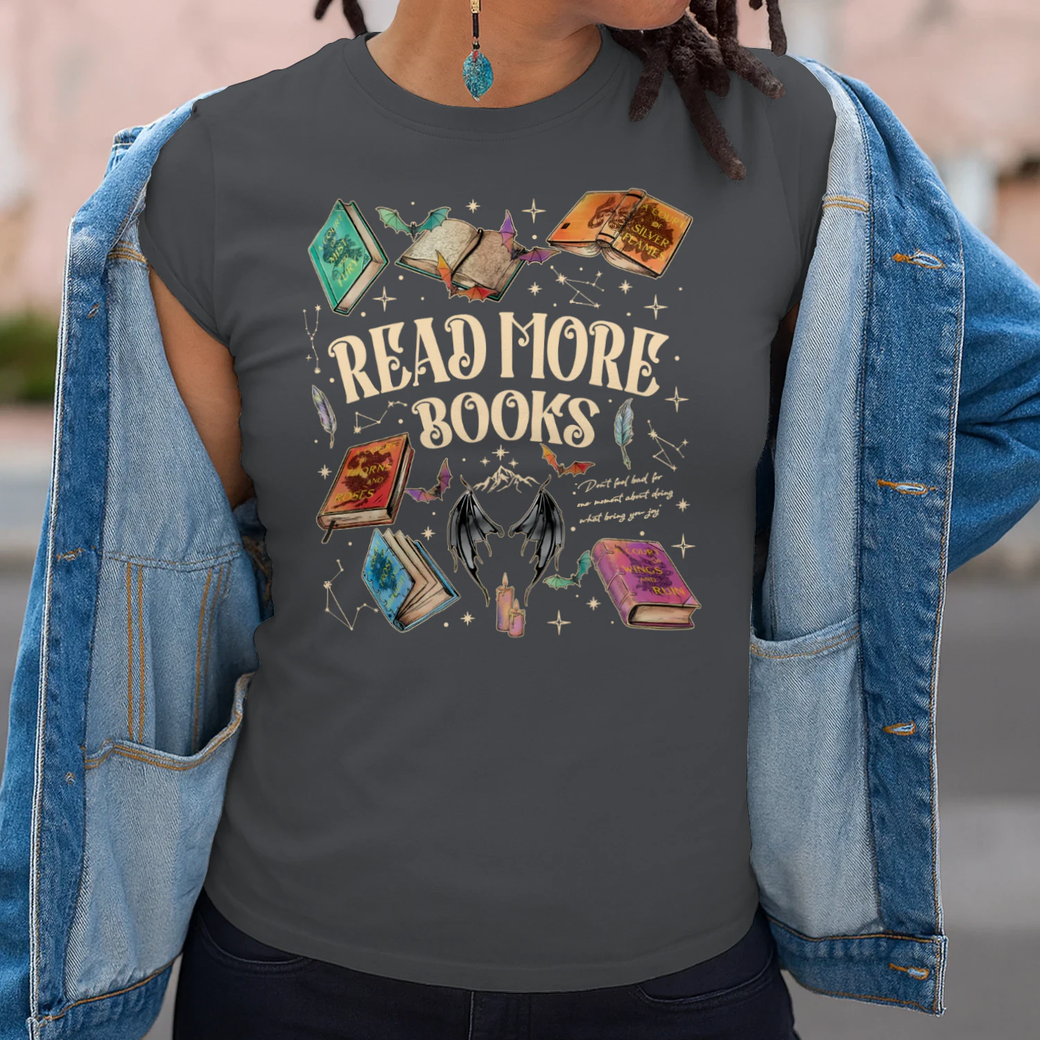 Read More Books Heavy Cotton Dark Colors T-shirt 2 Side, ACOTAR Gildan Tee, Fantasy Romance Book Shirt, Book Lover Gifts