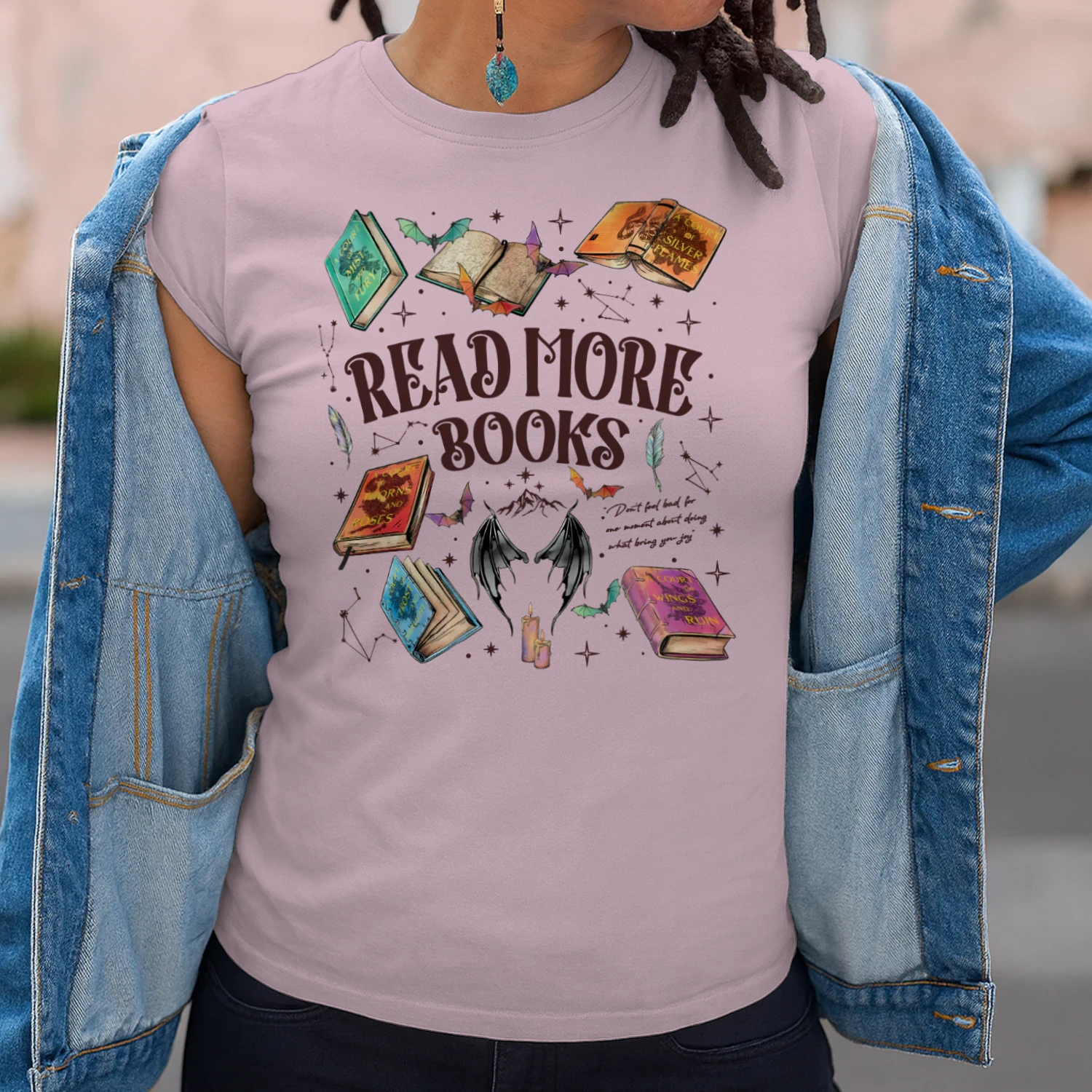 Read More Books Heavy Cotton Light Colors T-shirt 2 Side, Acotar Gildan Tee, Romantasy Book Shirt, Book Lover Gifts