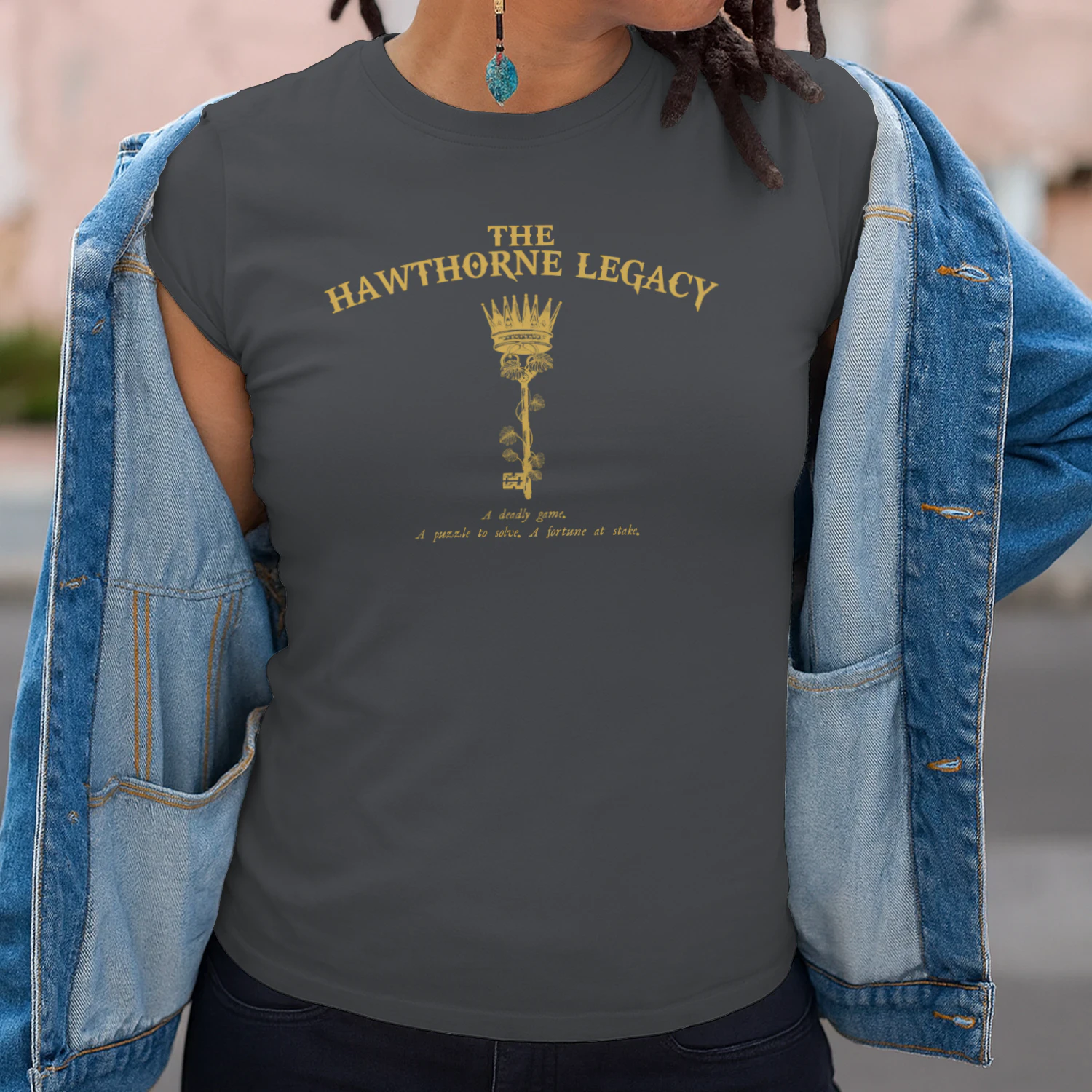 The Hawthorne Legacy Heavy Cotton Dark Colors T-shirt 1 Side, The Inheritance Games Gildan Tee, YA Romance Shirt, Book Lover Gifts