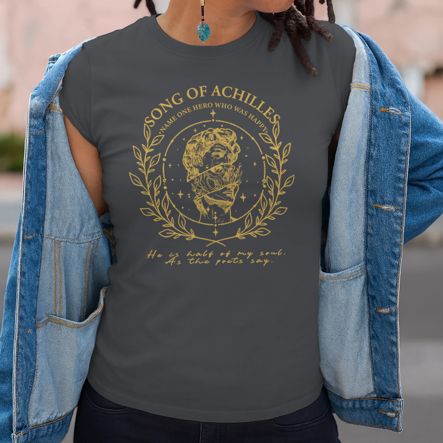 The Song of Achilles Heavy Cotton Dark Colors T-shirt 2 Side, Classic Retellings Gildan Tee, Mythological Retellings Book Shirt, Book Lover Gifts