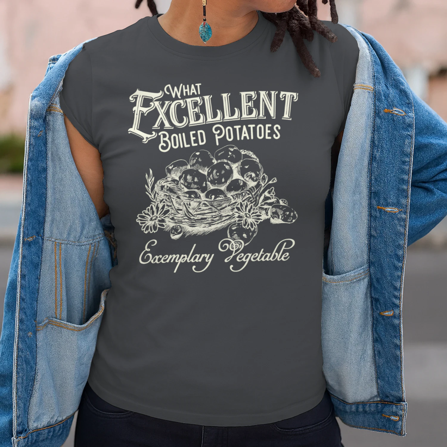 Exemplary Vegetable Heavy Cotton Dark Colors T-shirt 1 Side, Pride and Prejudice Gildan Tee, Classic Literature Shirt, Book Lover Gifts