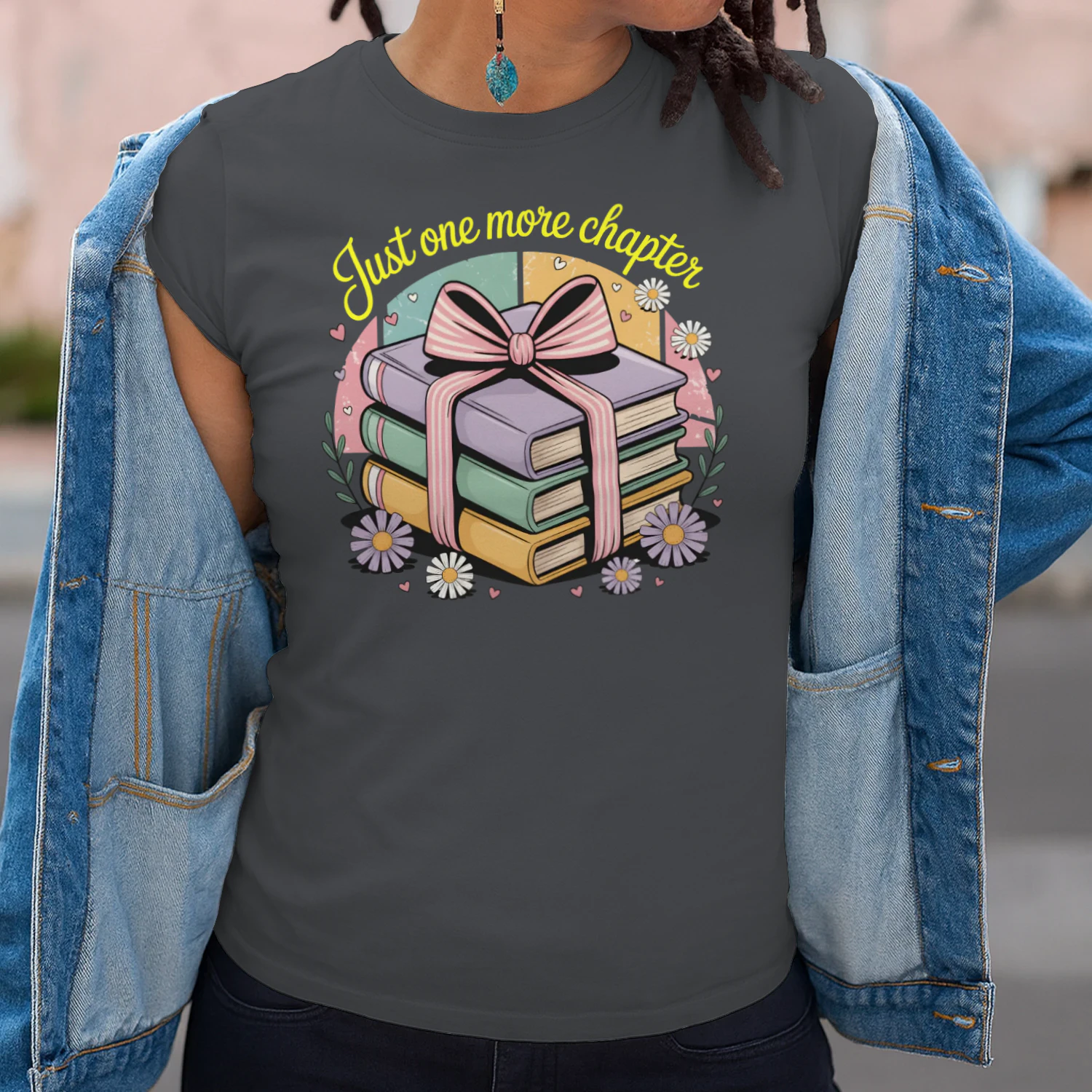 Just One More Chapter V2 Heavy Cotton Dark Colors T-shirt 1 Side, Book Club Gildan Tee, Readers Club Shirt, Book Lover Gifts