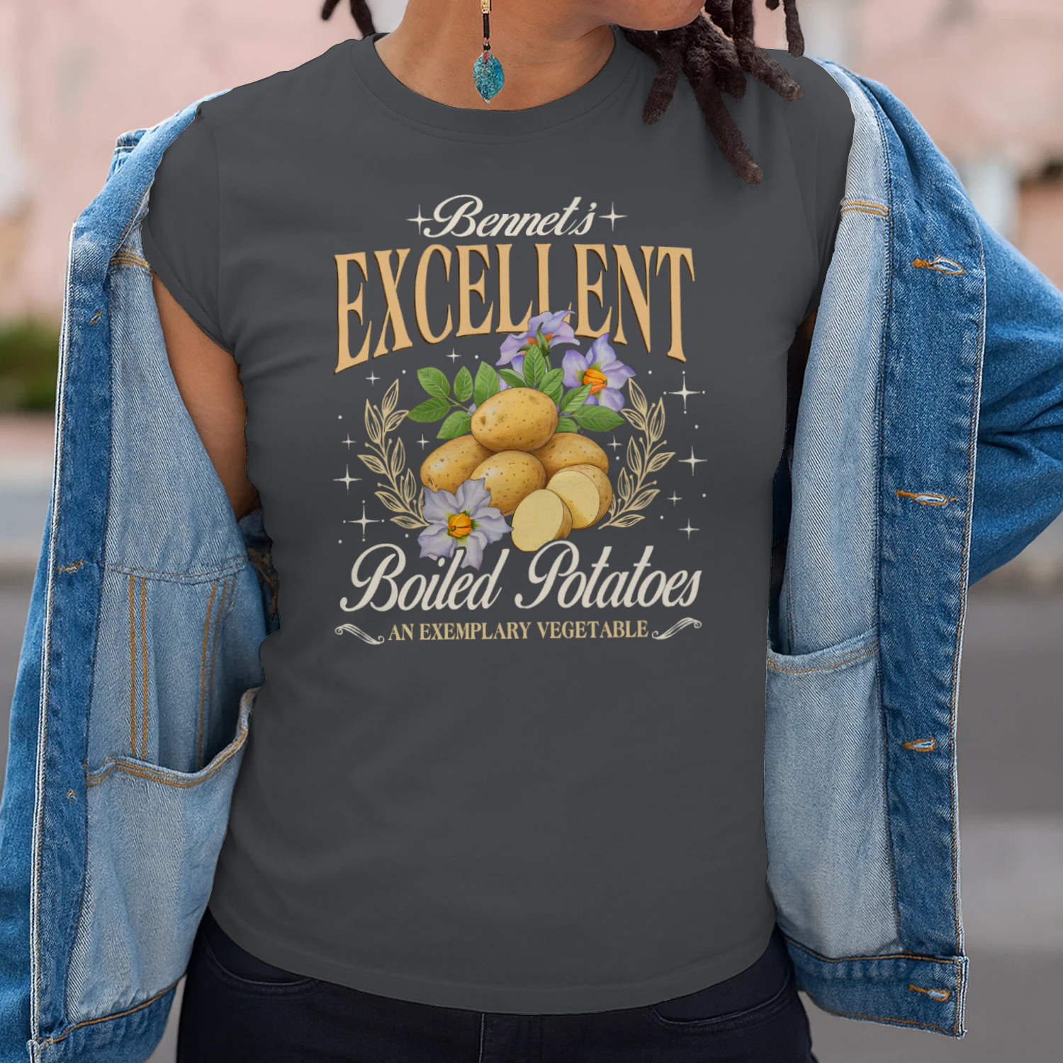 Exemplary Vegetable Heavy Cotton Dark Colors T-shirt 1 Side, Pride and Prejudice Gildan Tee, Classic Literature Shirt, Book Lover Gifts