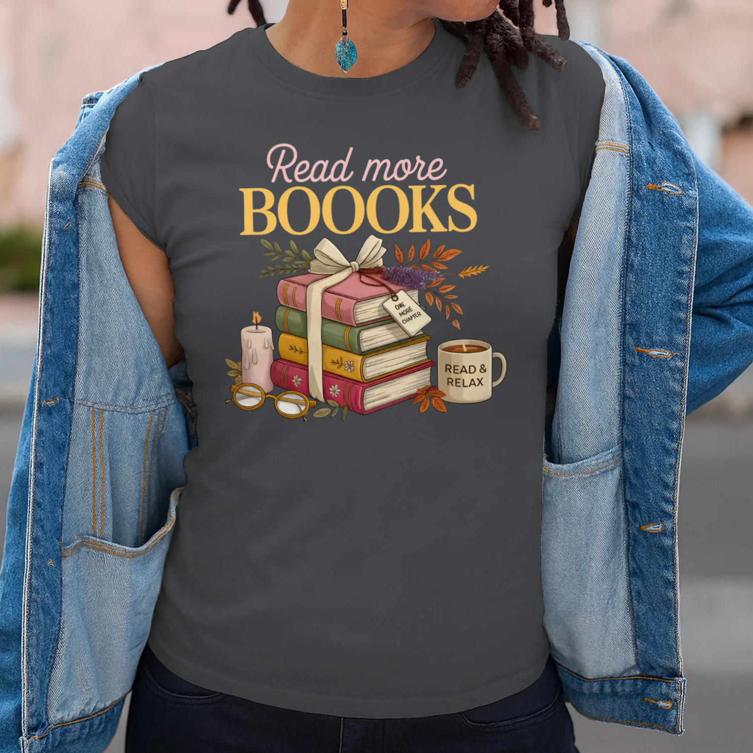 Read More Books Heavy Cotton Dark Colors T-shirt 1 Side, Book Club Gildan Tee, Readers Club Shirt, Book Lover Gifts