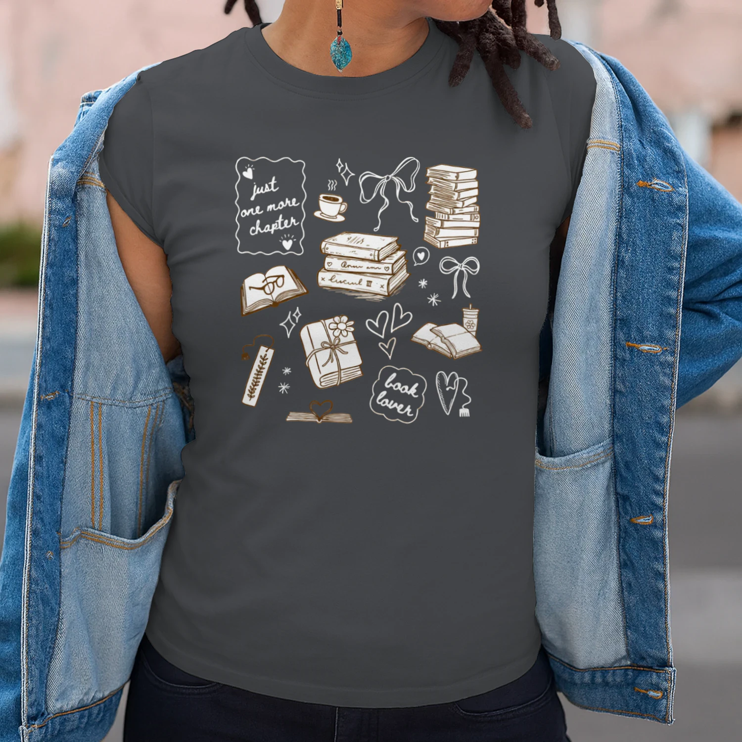 Just One More Chapter Heavy Cotton Dark Colors T-shirt 1 Side, Book Club Gildan Tee, Readers Club Shirt, Book Lover Gifts