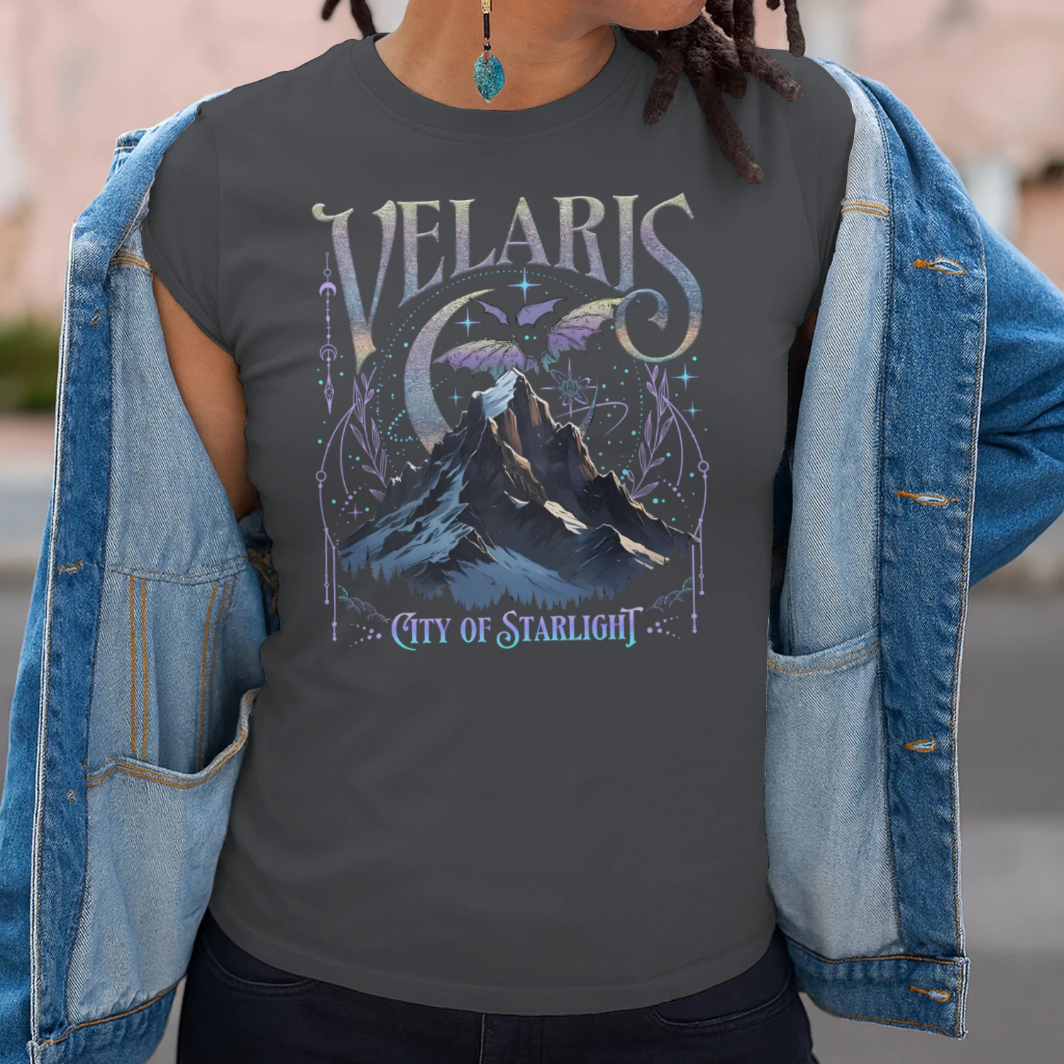 Velaris Acotar Heavy Cotton Dark Colors T-shirt 2 Side, City Of Starlight Gildan Tee, Romantasy Readers Shirt, Book Lover Gifts
