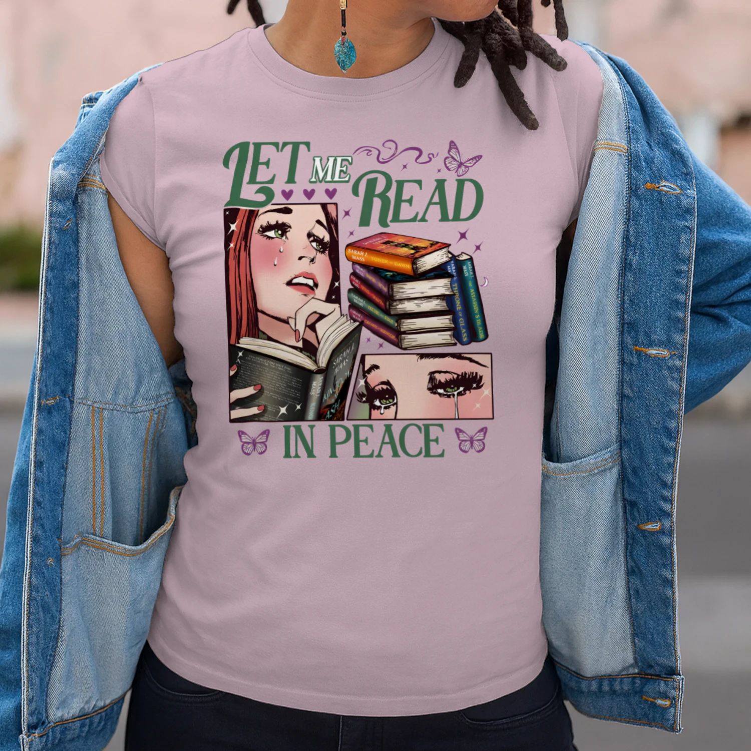 Let Me Read In Piece Heavy Cotton Light Colors T-shirt 1 Side, Book Club Gildan Tee, Readers Club Shirt, Book Lover Gifts