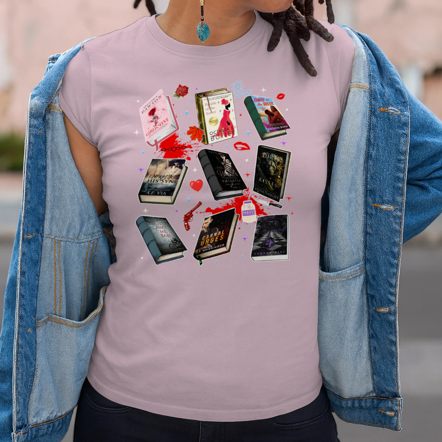Romantasy Book Heavy Cotton T-shirt 1 Side, Classic Literature Gildan Tee, Young Adult Book Shirt, Book Lover Gifts