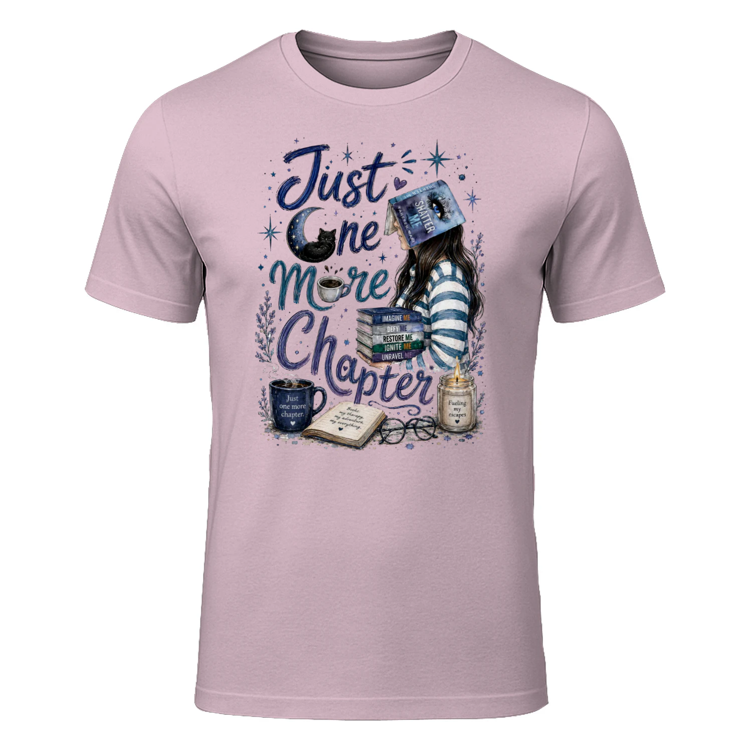 Just One More Chapter Heavy Cotton Light Colors T-shirt 1 Side, Shatter Me Gildan Tee, Romantasy Shirt, Book Lover Gifts