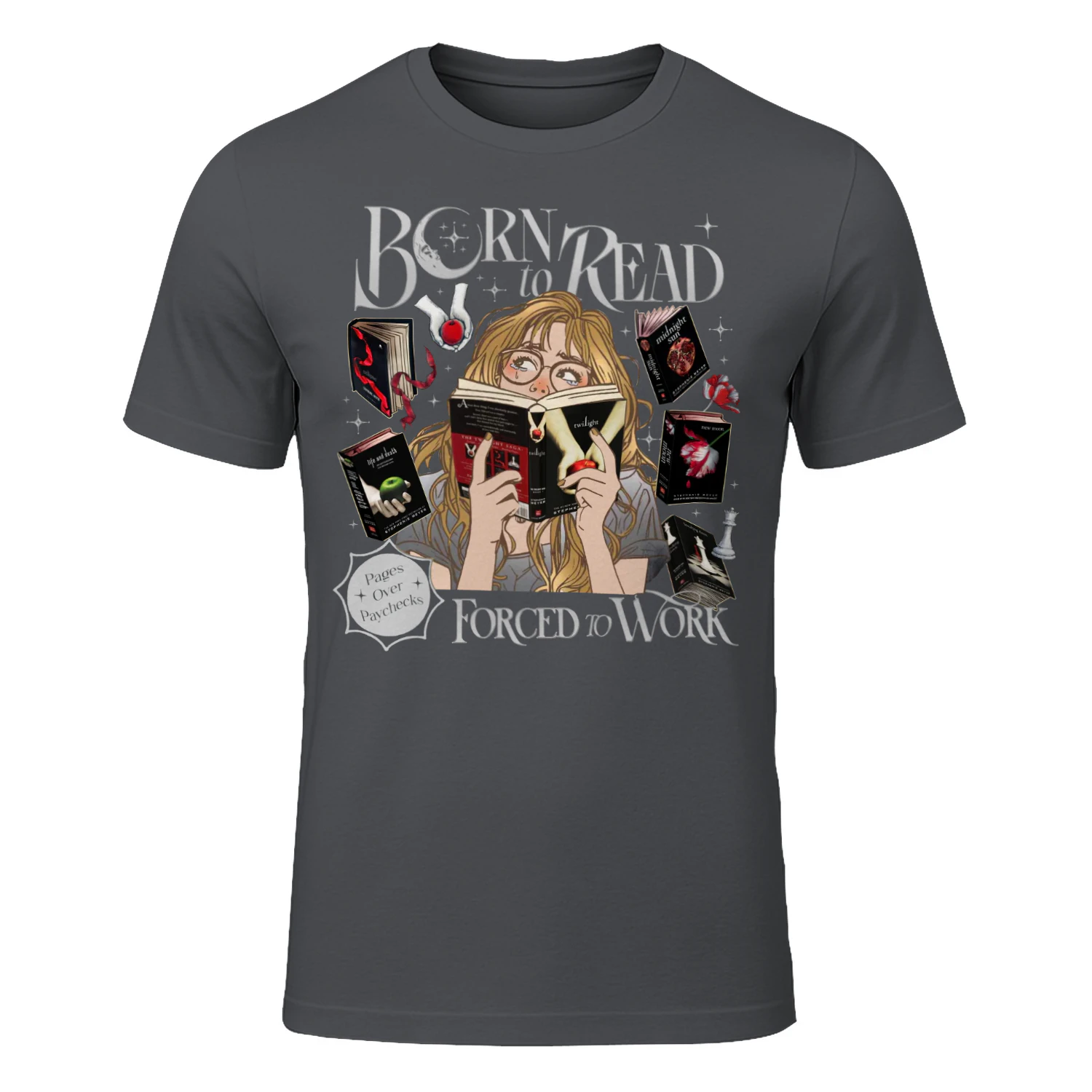 Twilight Series Heavy Cotton Dark Colors T-shirt 2 Side, Young Adult Gildan Tee, Fantasy Romance Book Shirt, Book Lover Gifts
