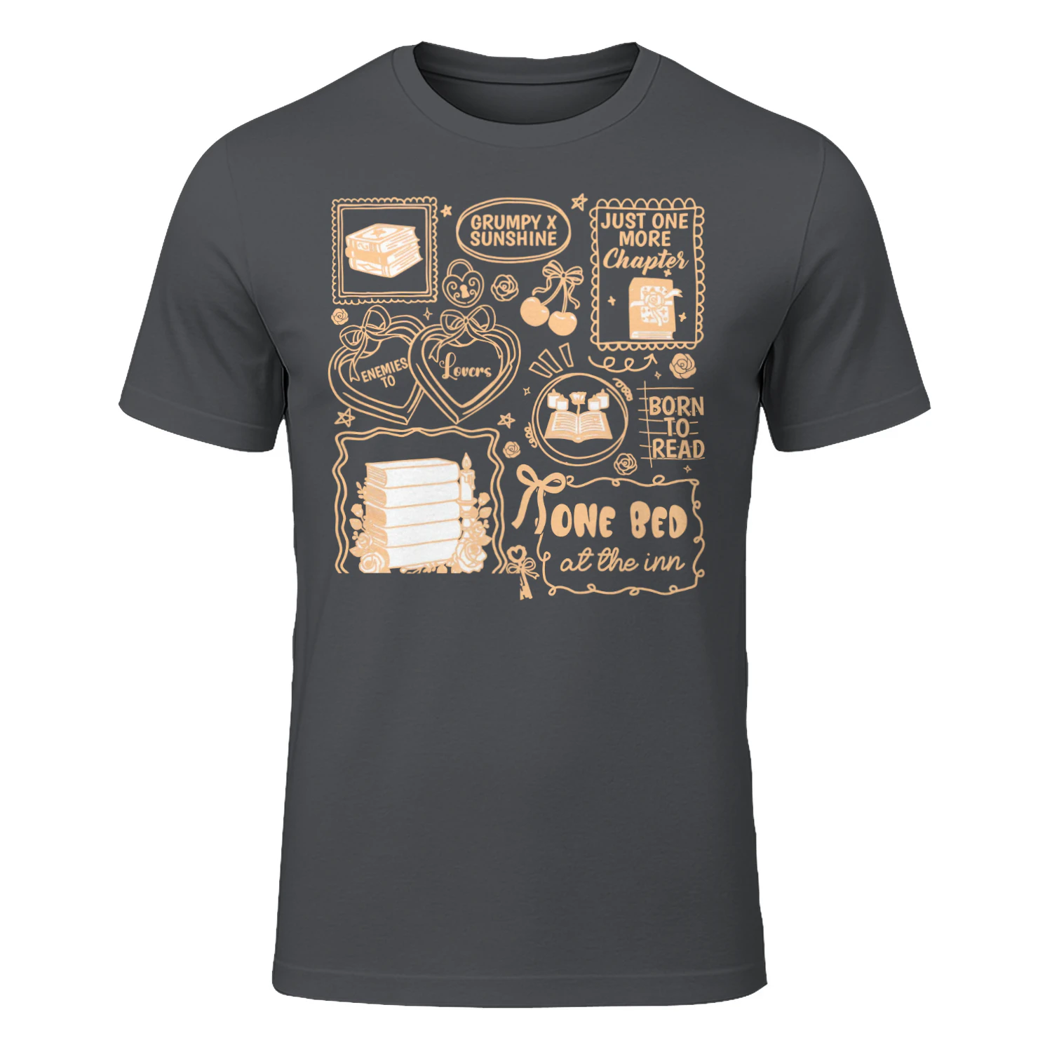 Enemies To Lovers Heavy Cotton Dark Colors T-shirt 1 Side, Book Lover Quotes Gildan Tee, Readers Club Shirt, Book Lover Gifts