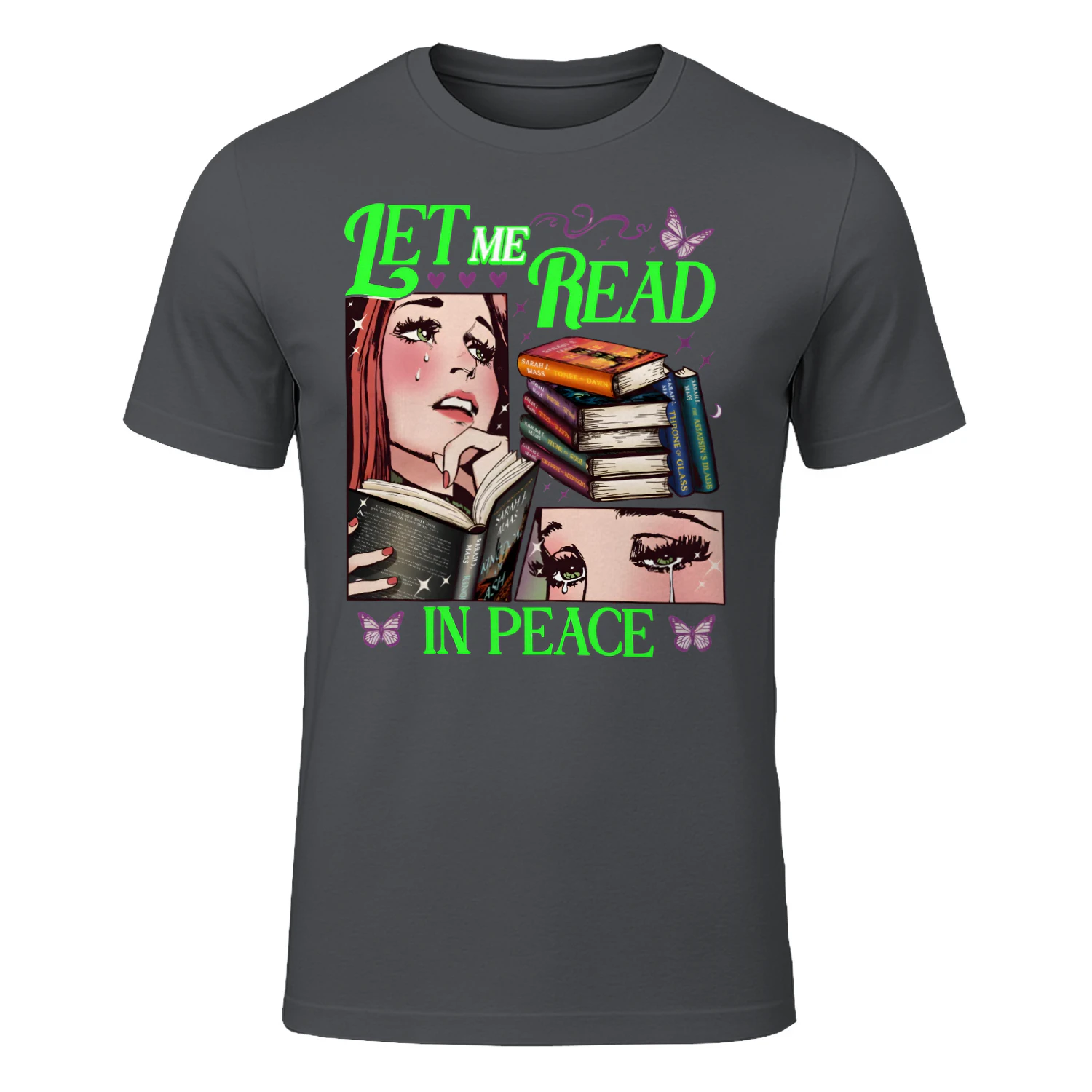 Let Me Read In Piece Heavy Cotton Dark Colors T-shirt 1 Side, Book Club Gildan Tee, Readers Club Shirt, Book Lover Gifts