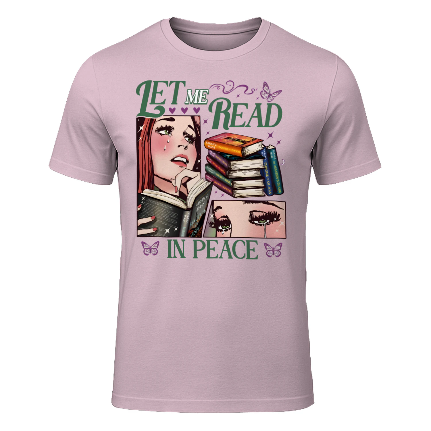 Let Me Read In Piece Heavy Cotton Light Colors T-shirt 1 Side, Book Club Gildan Tee, Readers Club Shirt, Book Lover Gifts