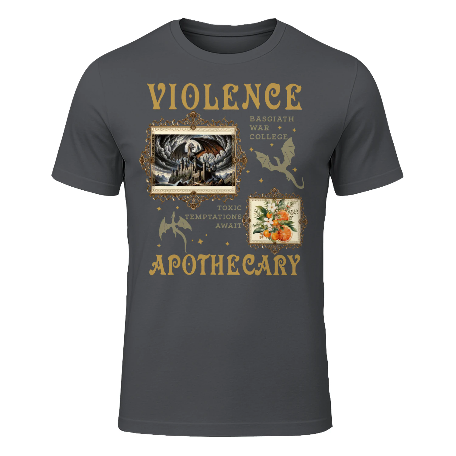 Violence Apothecary Heavy Cotton Dark Colors T-shirt 1 Side, The Apothecary Diaries Gildan Tee, Historical Fiction Book Shirt, Book Lover Gifts