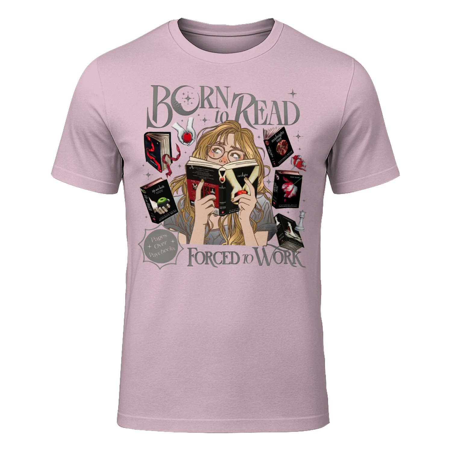Twilight Series Heavy Cotton Light Colors T-shirt 2 Side, Young Adult Gildan Tee, Fantasy Romance Book Shirt, Book Lover Gifts