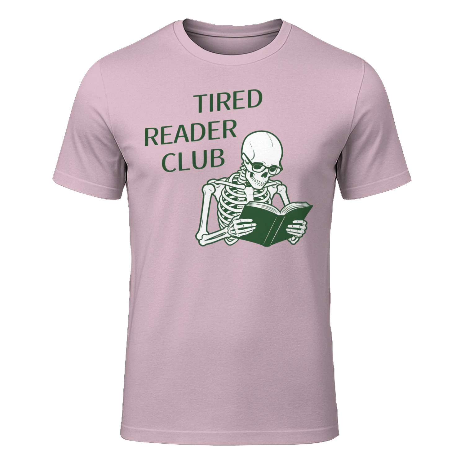 Tired Reader Club Heavy Cotton Light Colors T-shirt 1 Side, Book Club Gildan Tee, Readers Club Shirt, Book Lover Gifts