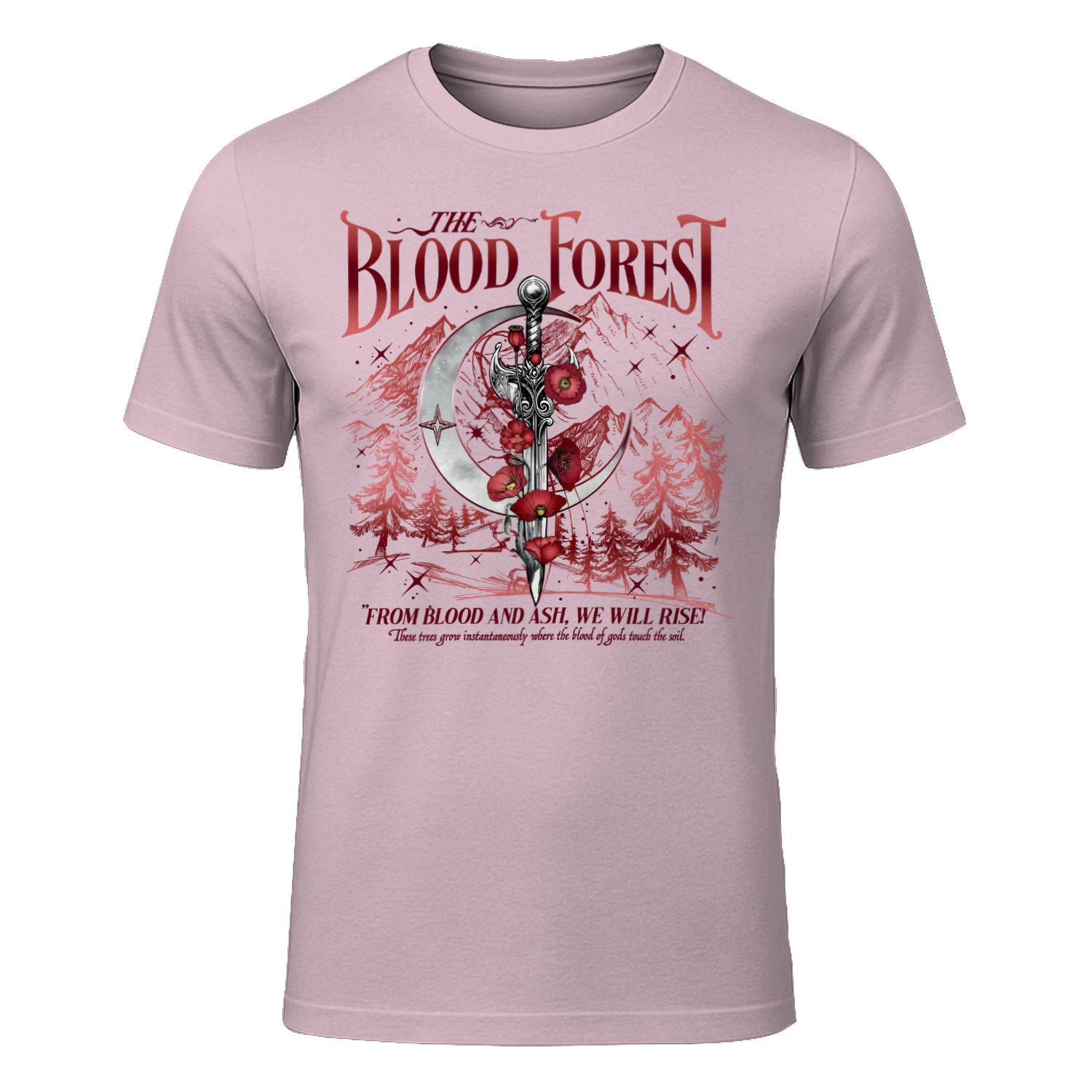 The Blood Forest Heavy Cotton Light Colors T-shirt 2 Side, From Blood and Ash Gildan Tee, Romantasy Readers Shirt, Book Lover Gifts