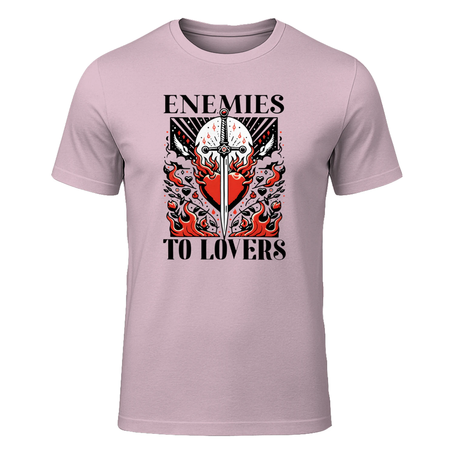 Enemies To Lovers Heavy Cotton Light Colors T-shirt 1 Side, Book Club Gildan Tee, Readers Club Shirt, Book Lover Gifts