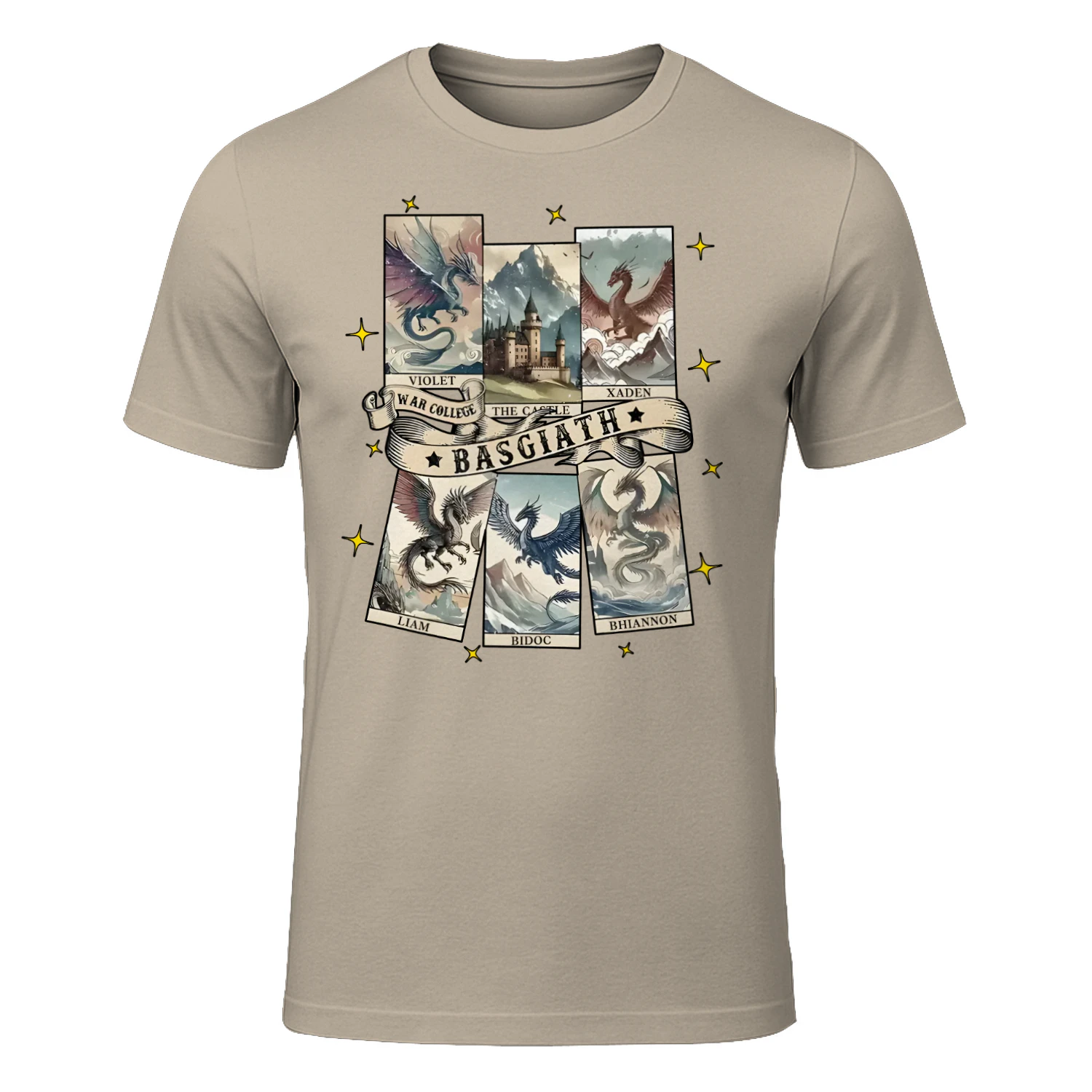 Basgiath War College Heavy Cotton T-shirt 1 Side, Fourth Wing Gildan Tee, Dark Romance Book Shirt, Book Lover Gifts