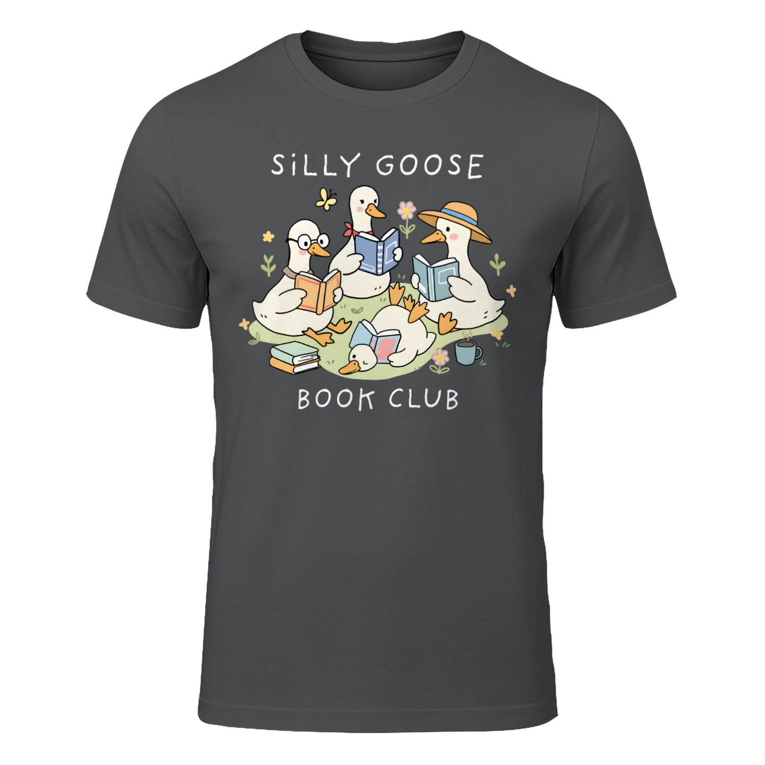 Silly Goose Readers Heavy Cotton Dark Colors T-shirt 1 Side, Funny Book Club Gildan Tee, Readers Club Shirt, Book Lover Gifts