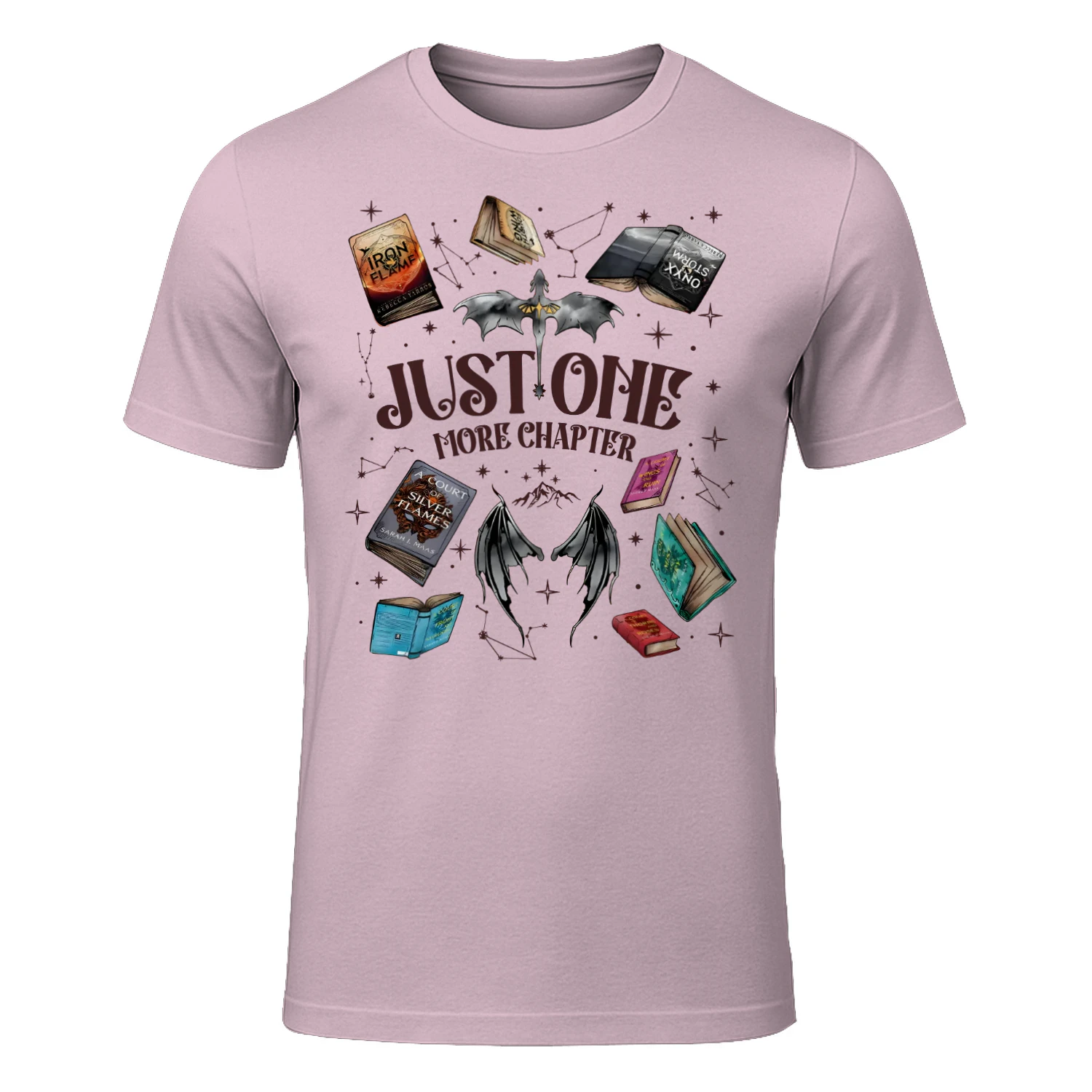 Just One More Chapter Heavy Cotton Light Colors T-shirt 1 Side, Acotar Gildan Tee, Romantasy Shirt, Book Lover Gifts