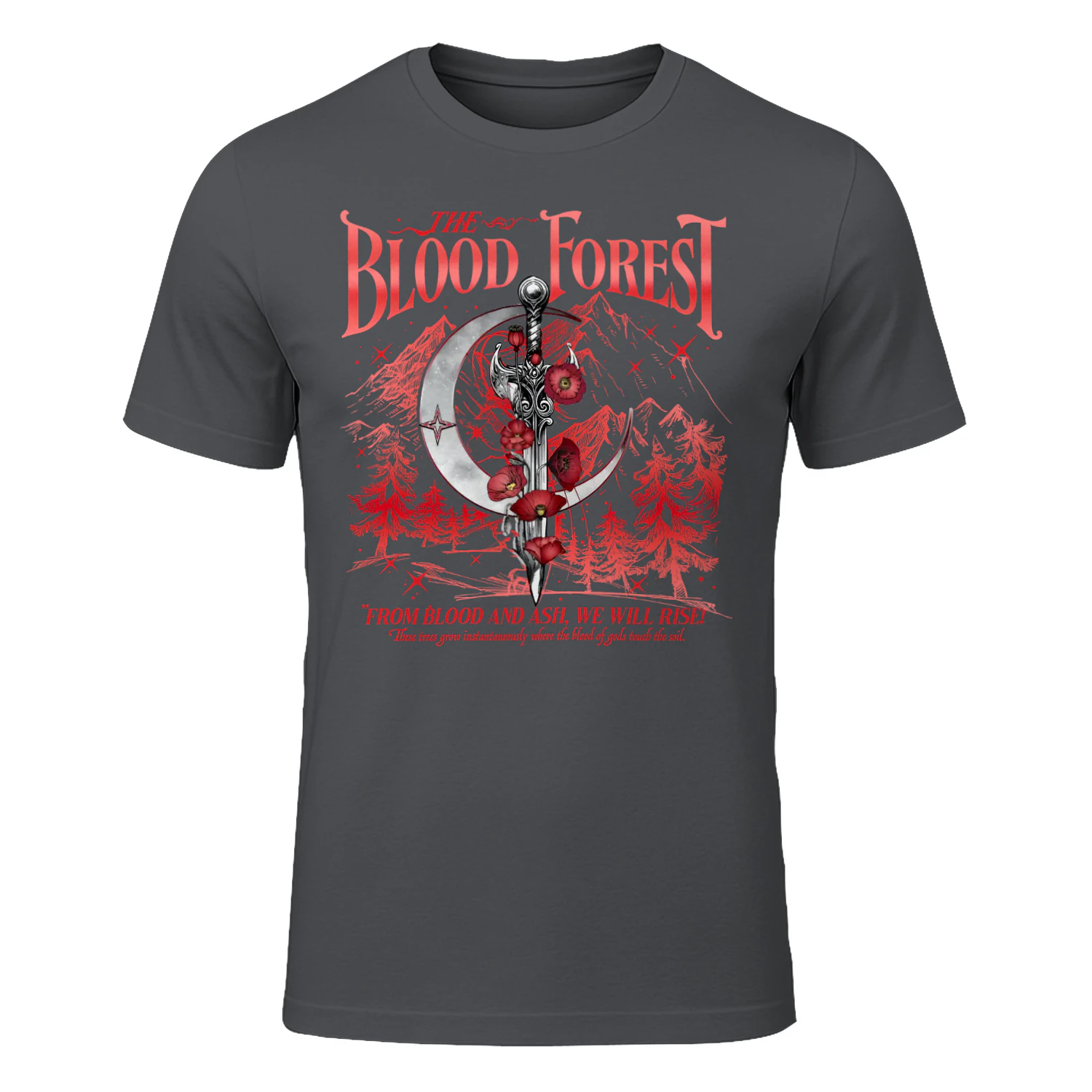 The Blood Forest Heavy Cotton Dark Colors T-shirt 2 Side, From Blood and Ash Gildan Tee, Romantasy Readers Shirt, Book Lover Gifts