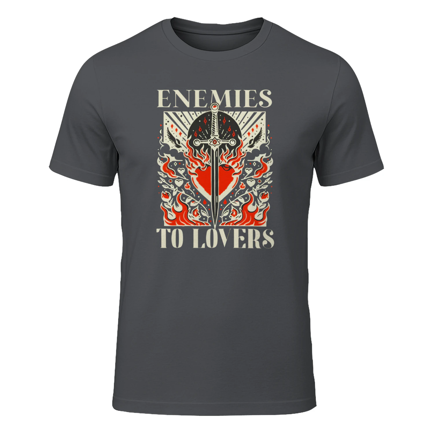 Enemies To Lovers Heavy Cotton Dark Colors T-shirt 1 Side, Book Club Gildan Tee, Readers Club Shirt, Book Lover Gifts
