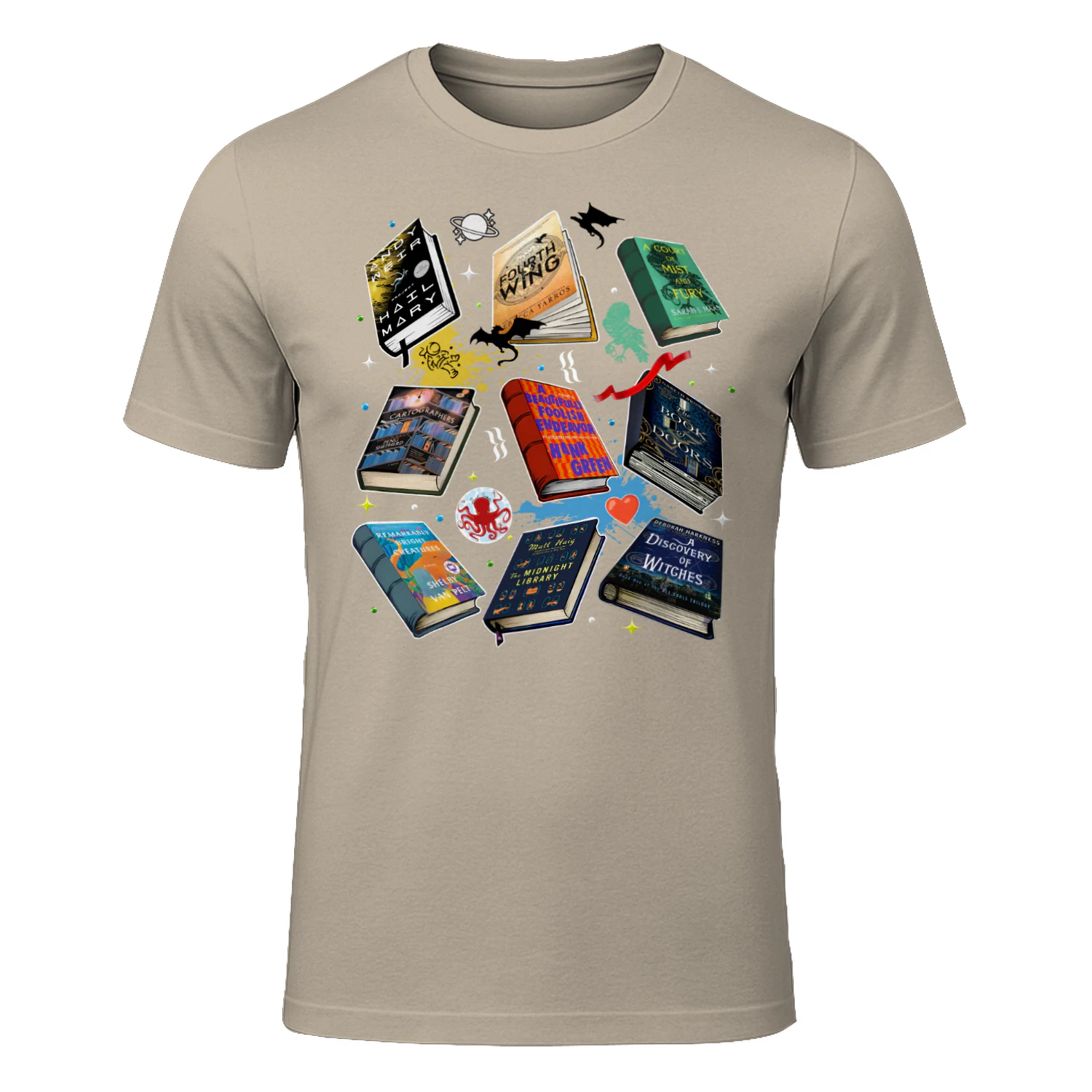 Romantasy Book Heavy Cotton T-shirt 1 Side, Classic Literature Gildan Tee, Young Adult Book Shirt, Book Lover Gifts