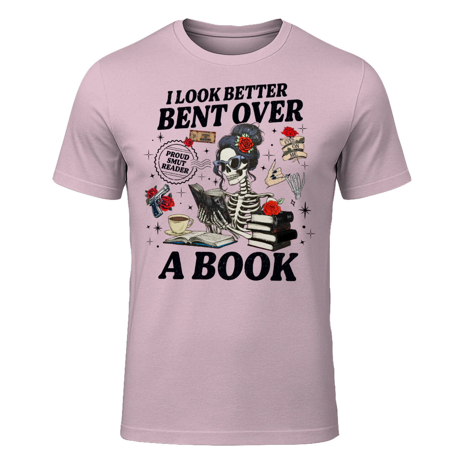 I Look Better Bent Over A Book Heavy Cotton Light Colors T-shirt 1 Side, Haunting Adeline Gildan Tee, Dark Romance Shirt, Book Lover Gifts