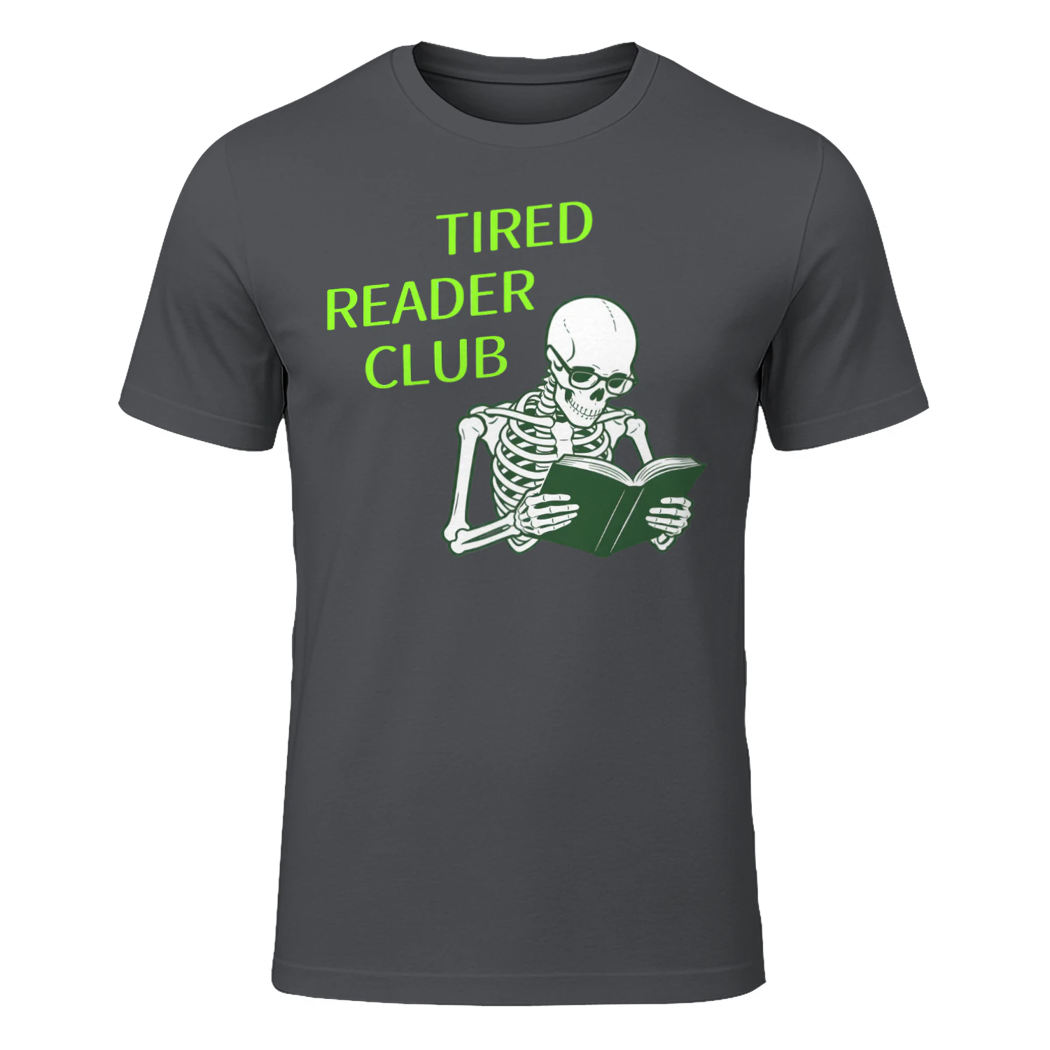 Tired Reader Club Heavy Cotton Dark Colors T-shirt 1 Side, Book Club Gildan Tee, Readers Club Shirt, Book Lover Gifts