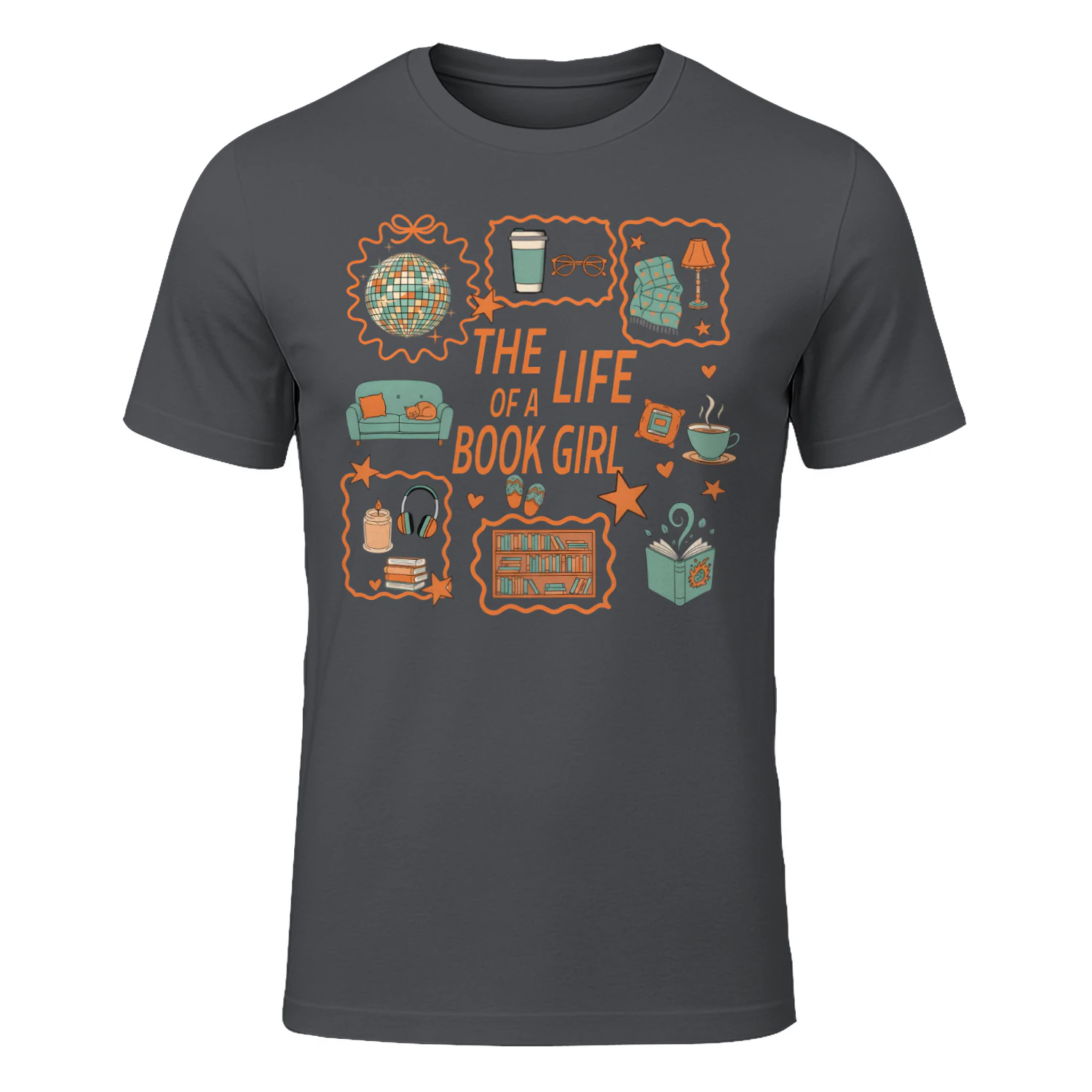 The Life Of A Book Girl Heavy Cotton Dark Colors T-shirt 1 Side, World Tour Book Club Gildan Tee, Readers Club Shirt, Book Lover Gifts