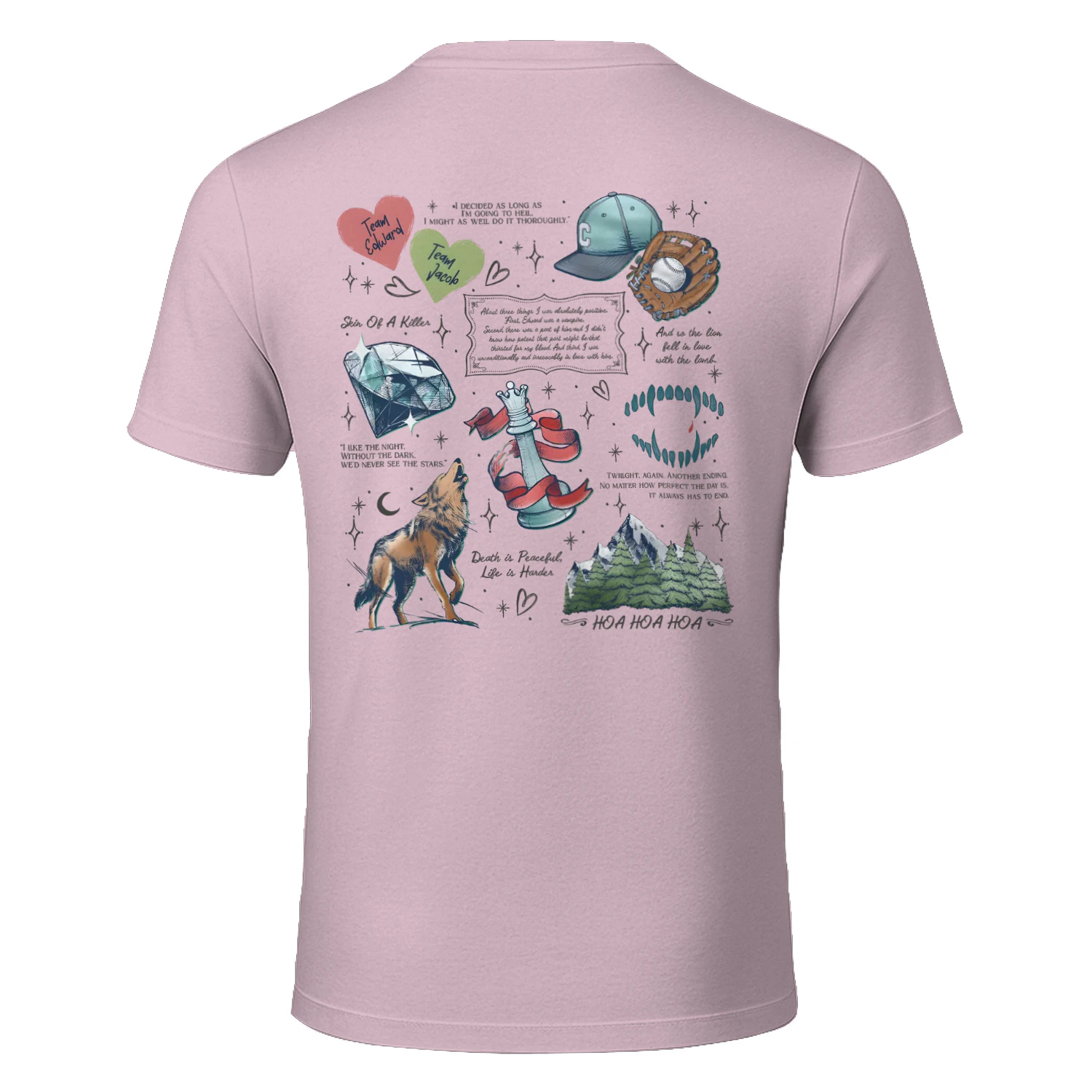 Twilight Series Heavy Cotton Light Colors T-shirt 2 Side, Young Adult Gildan Tee, Fantasy Romance Book Shirt, Book Lover Gifts